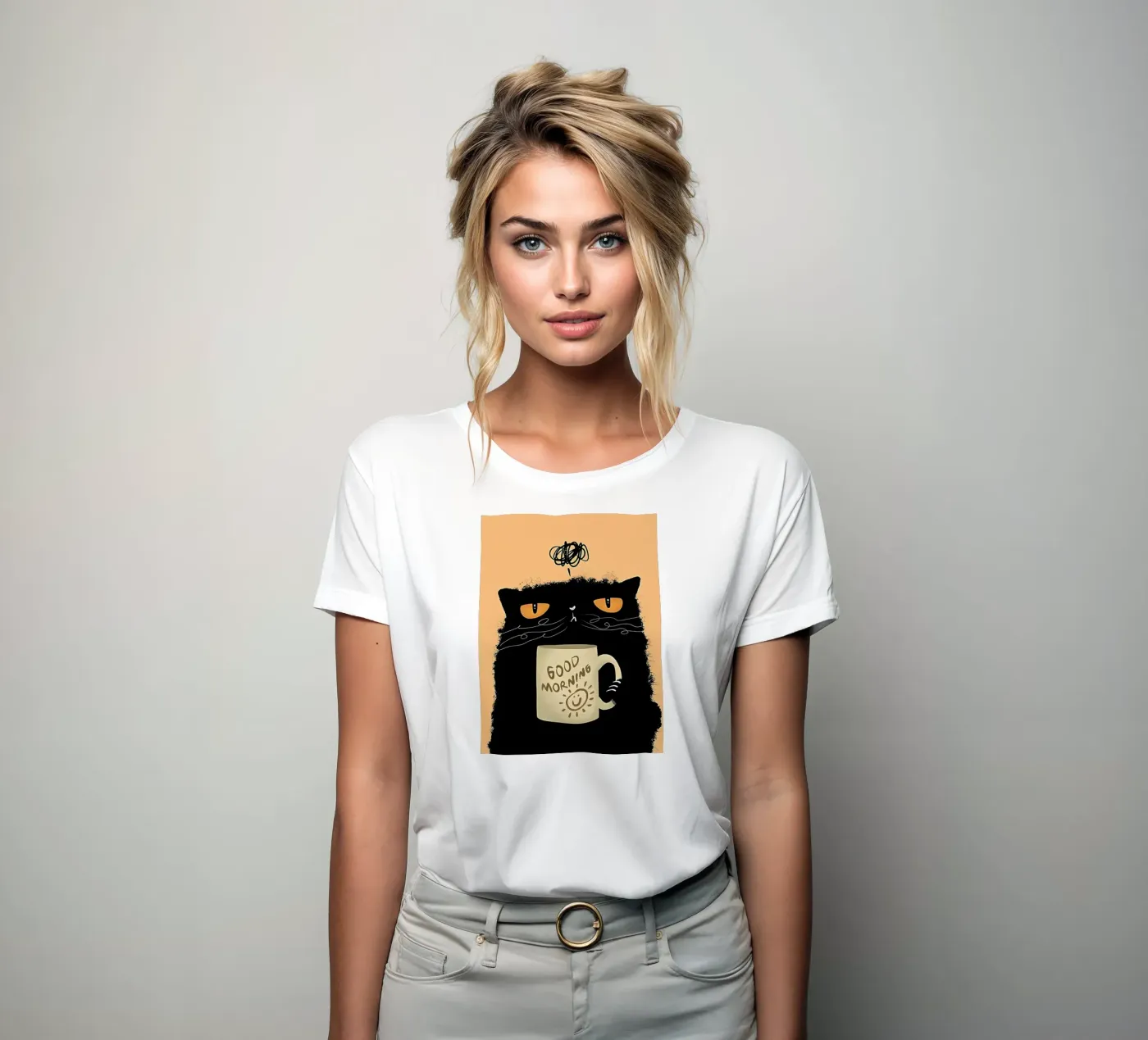 Caffè Grumpy Cat t-shirt da donna da Arjun