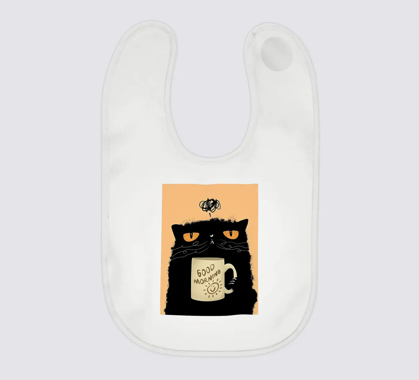 Grumpy Cat Coffee baby bib by Arjun