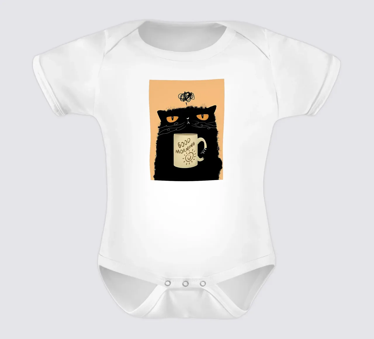 Caffè Grumpy Cat body neonato maniche corte da Arjun