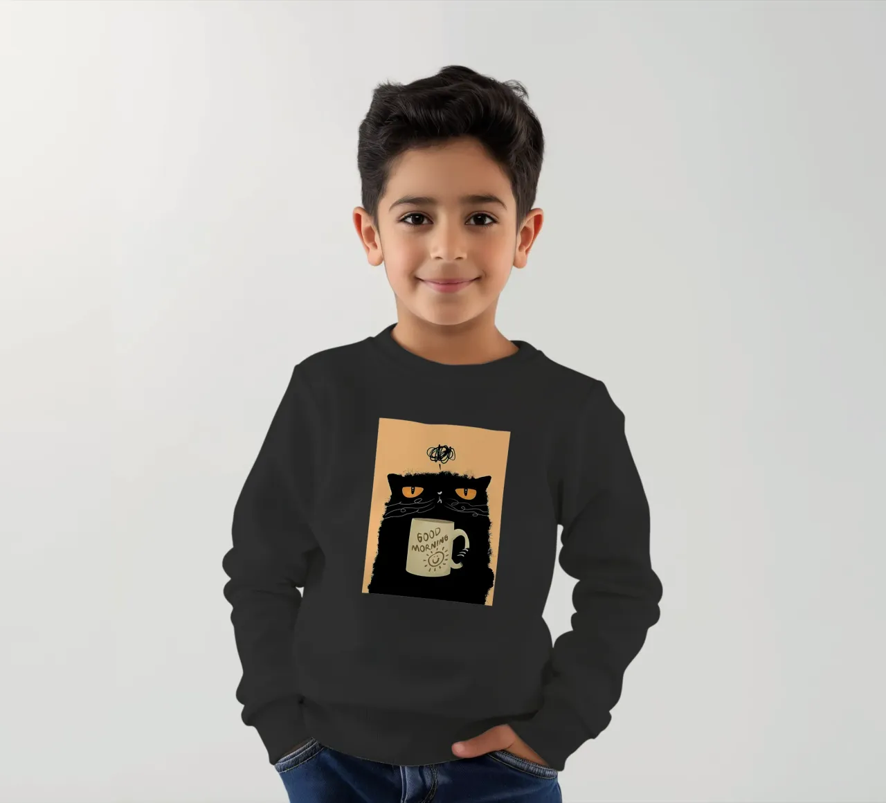 Caffè Grumpy Cat felpa bambino da Arjun