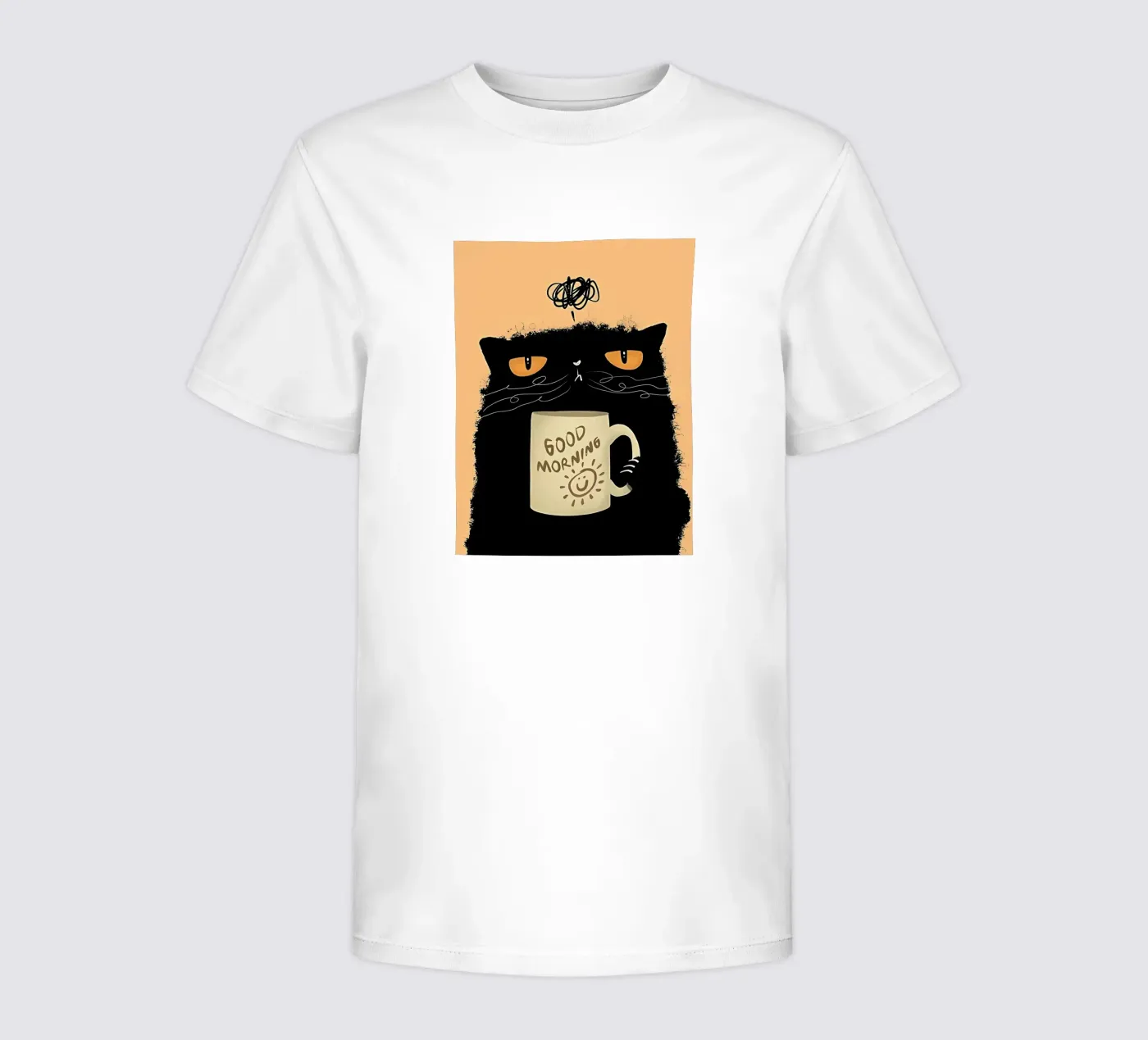 Grumpy Cat Coffee Kinder T-Shirt von Arjun