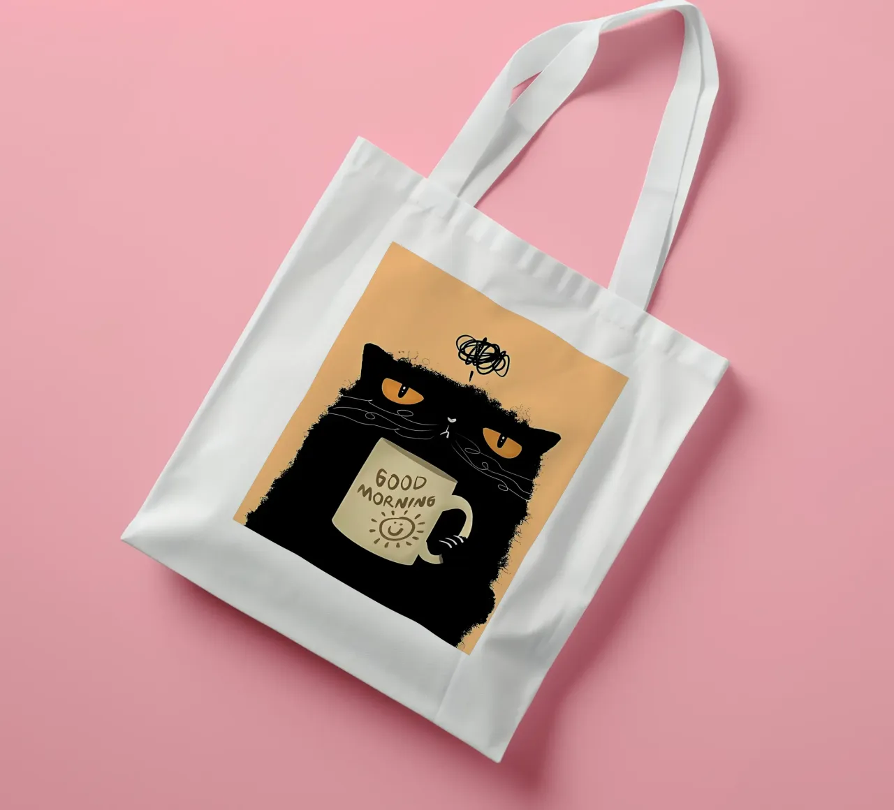 Caffè Grumpy Cat borsa in juta da Arjun