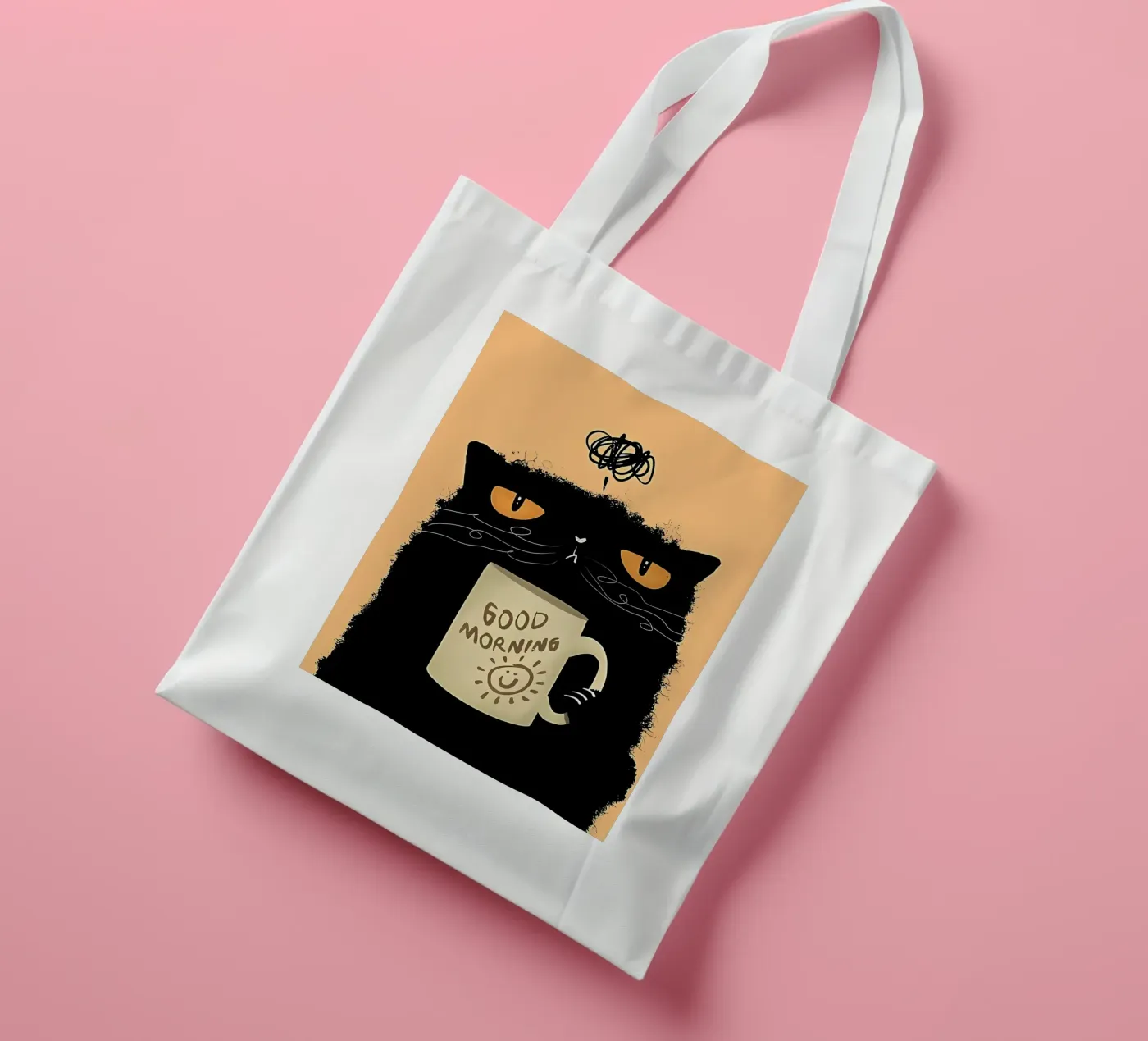 Caffè Grumpy Cat borsa in juta da Arjun