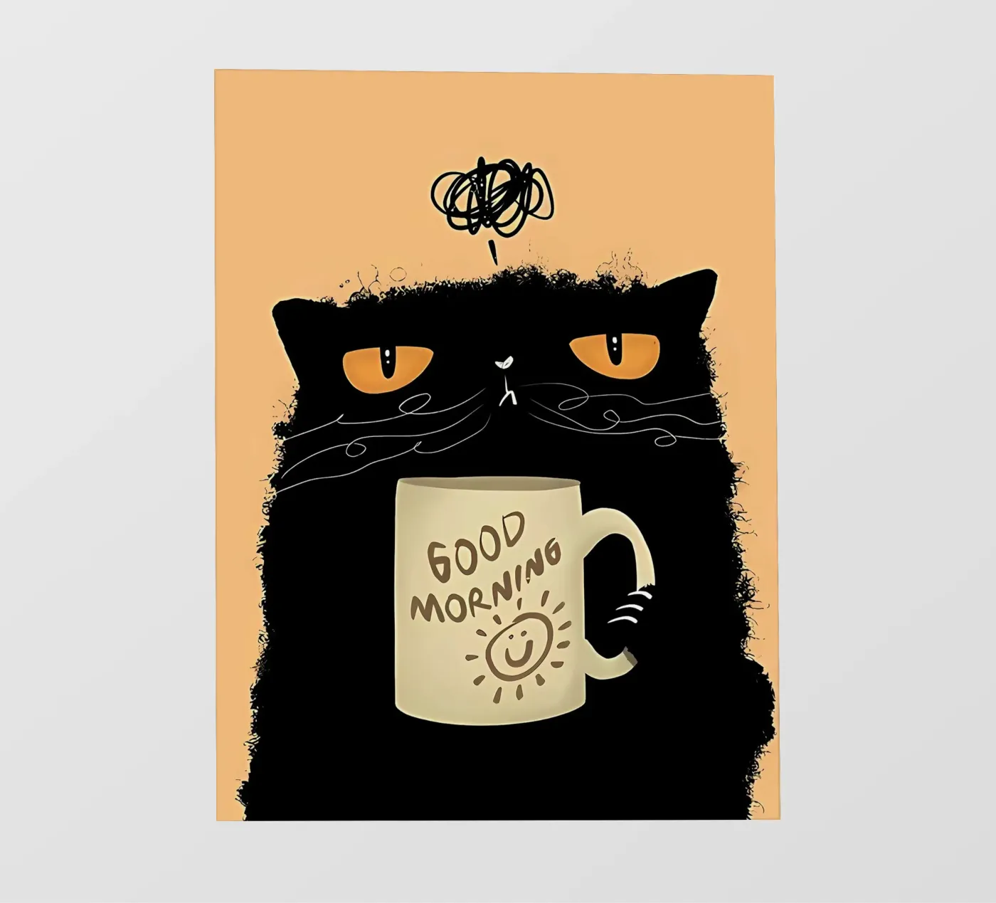Grumpy Cat Coffee Backlit Folie von Arjun