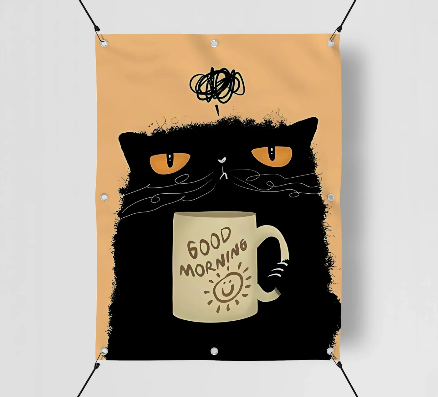 Grumpy Cat Coffee bâche pvc de Arjun