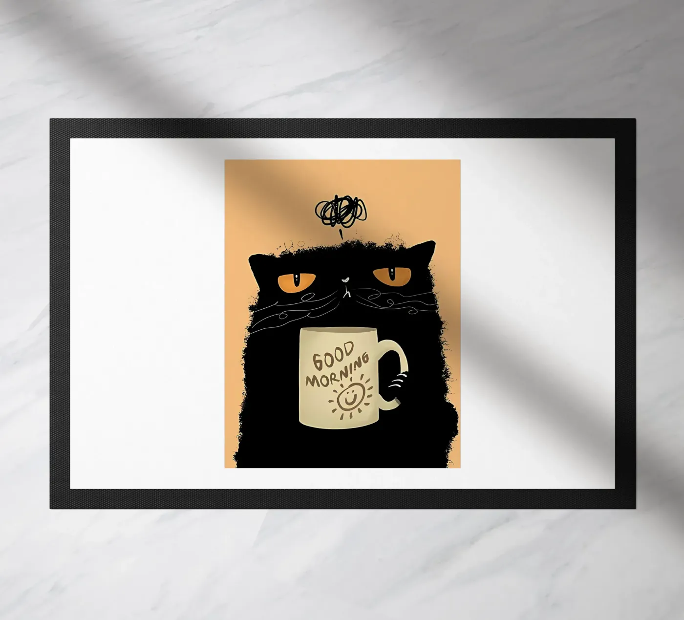 Grumpy Cat Coffee deurmat van Arjun