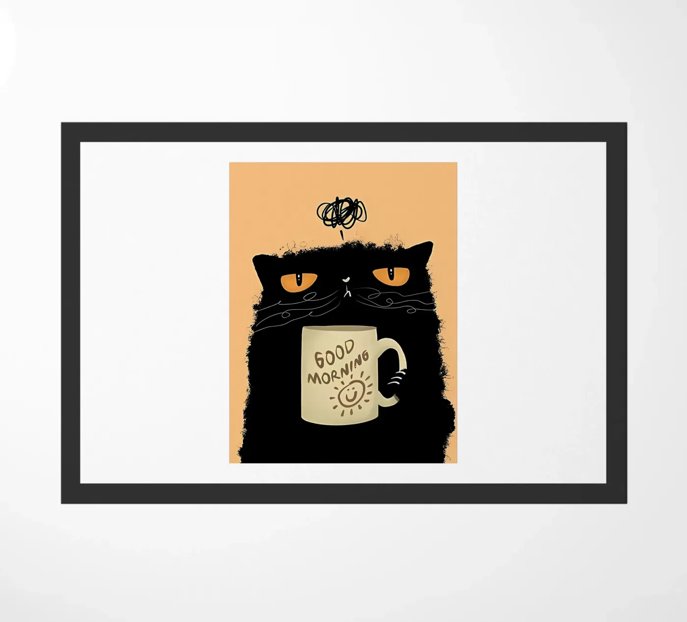 Grumpy Cat Coffee deurmat van Arjun