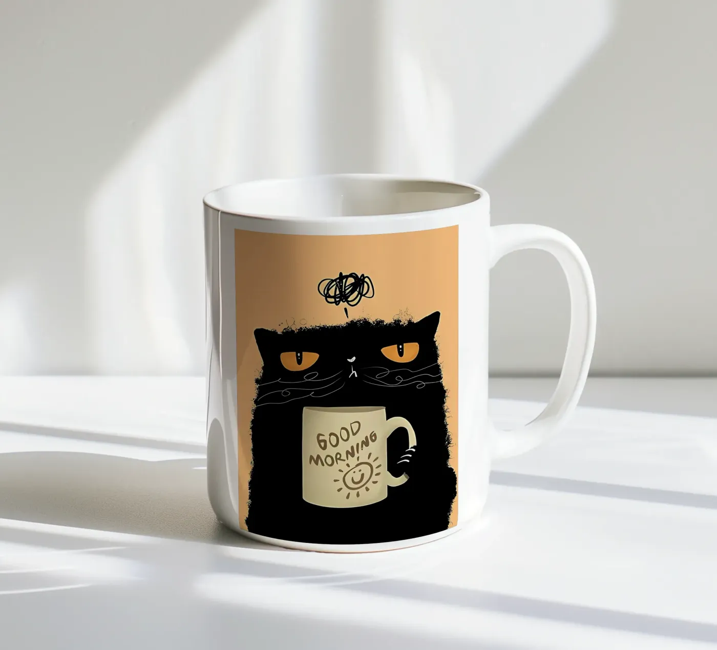 Grumpy Cat Coffee ceramic mug by Arjun