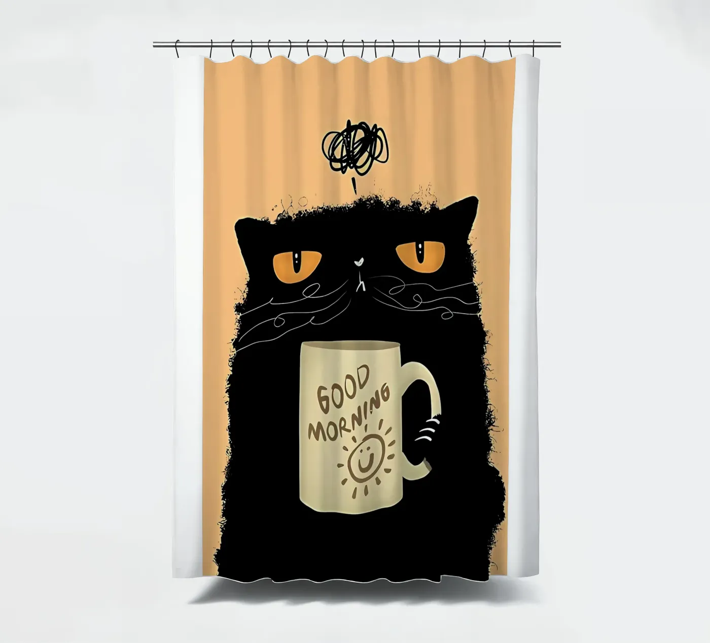 Grumpy Cat Kaffee Duschvorhang von Arjun