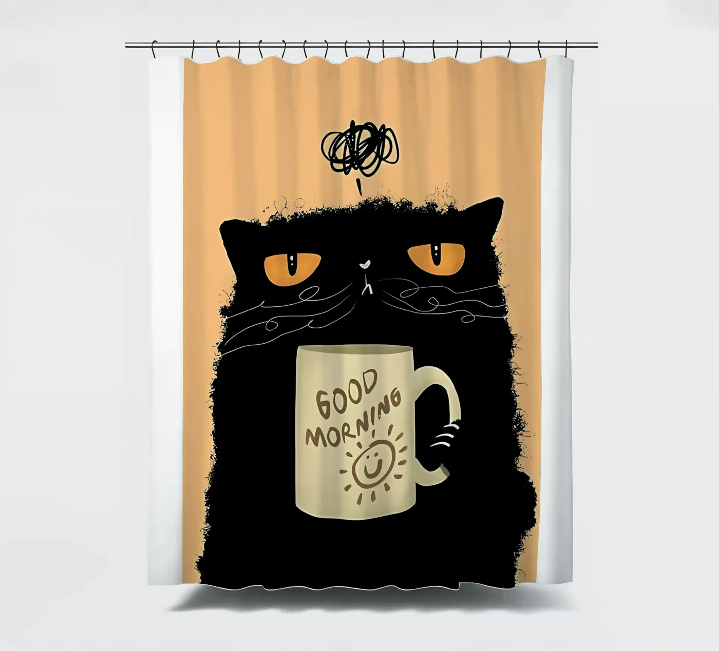 Grumpy Cat Kaffee Duschvorhang von Arjun