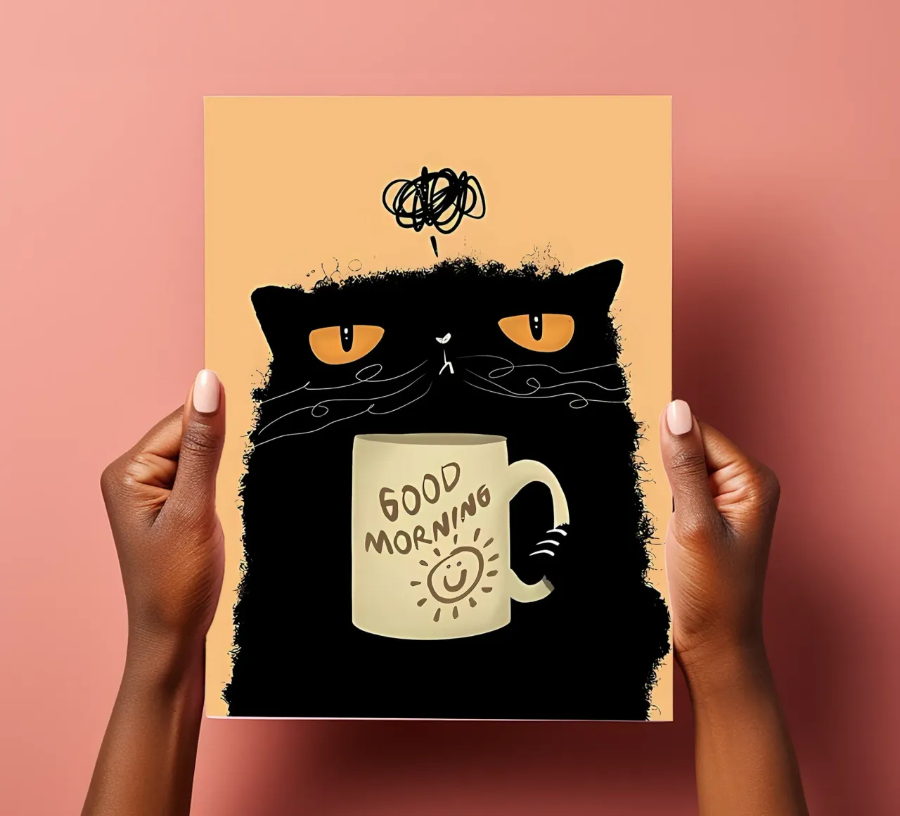 Caffè Grumpy Cat foglio adesivo da Arjun