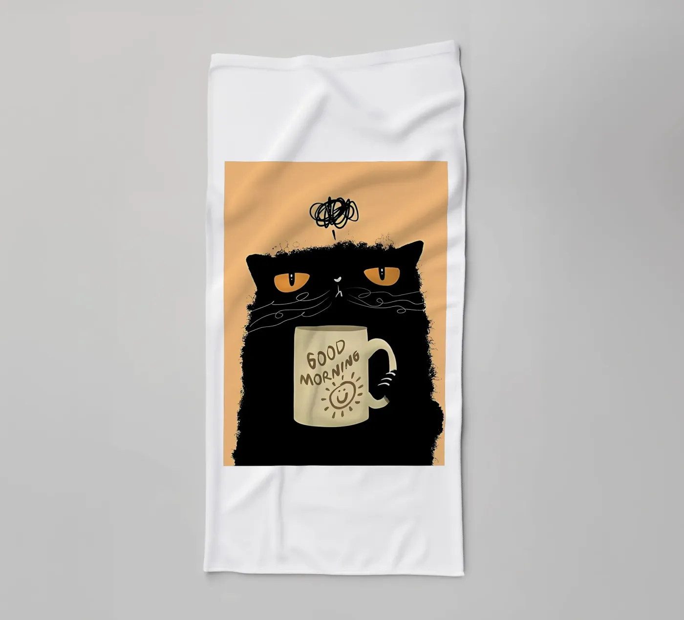 Grumpy Cat Coffee towel by Arjun