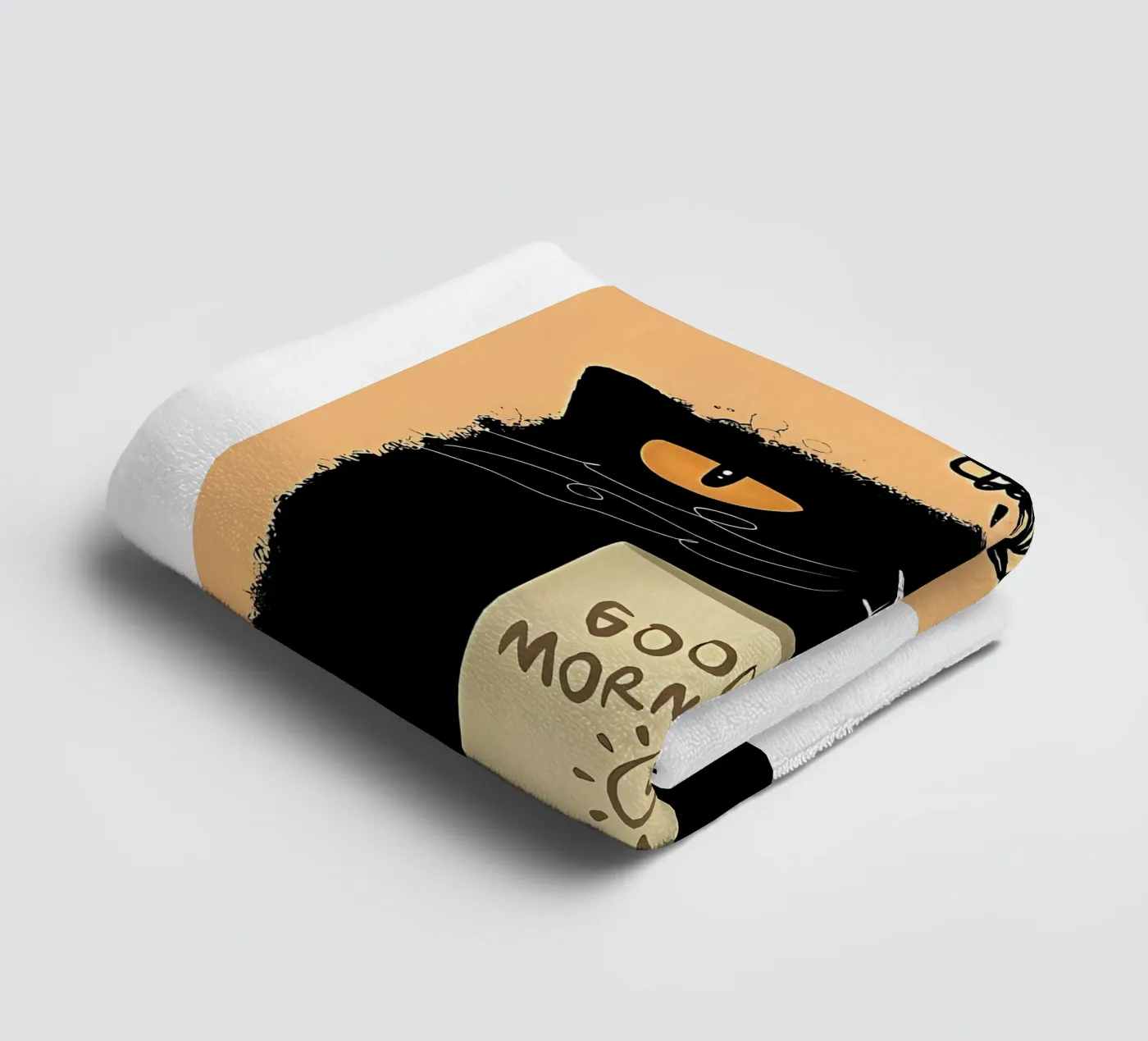 Grumpy Cat Coffee towel by Arjun