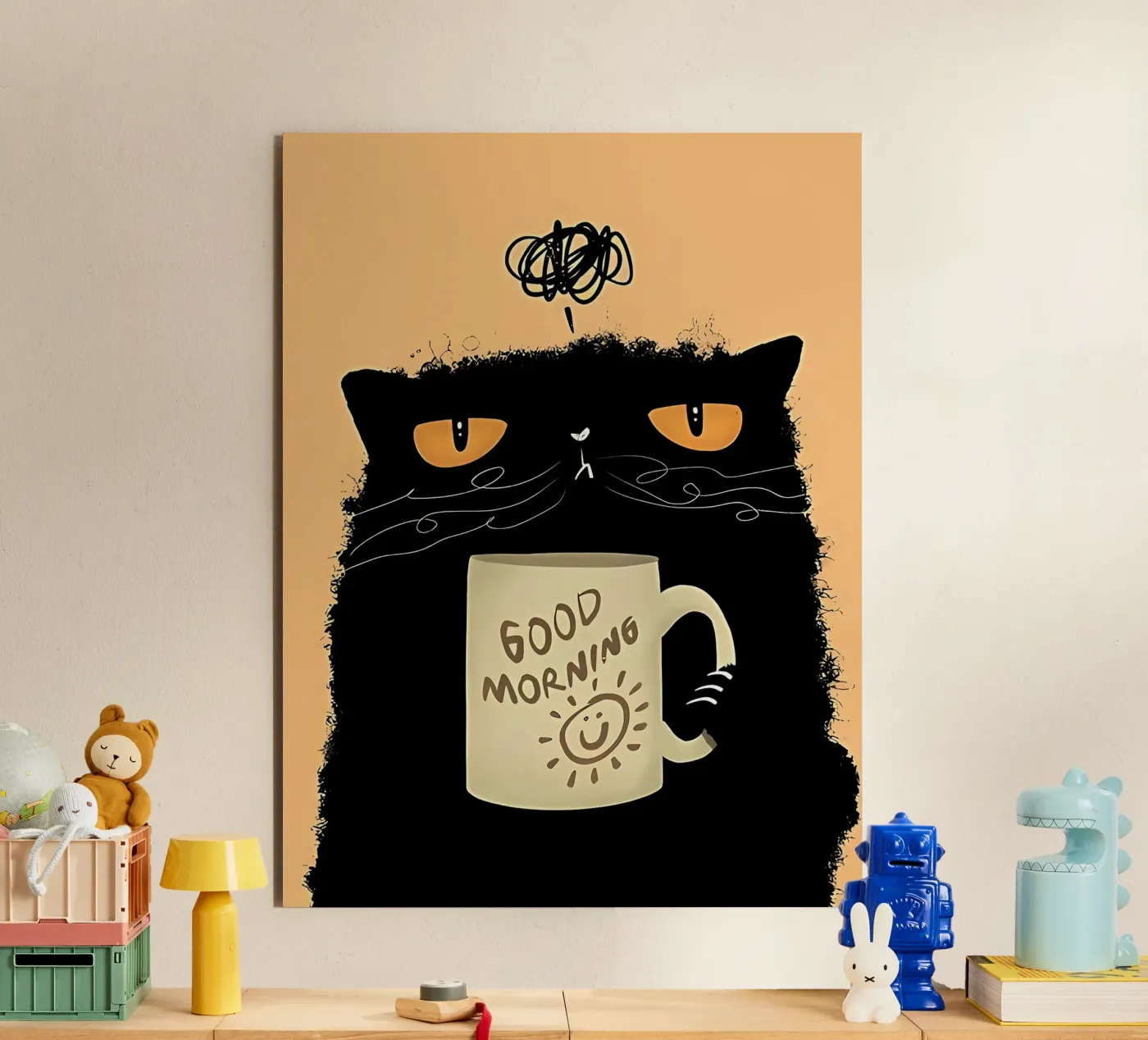 Grumpy Cat Coffee alluminio dibond da Arjun