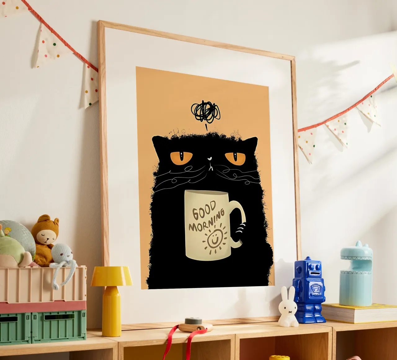 Grumpy Cat Kaffee Poster von Arjun