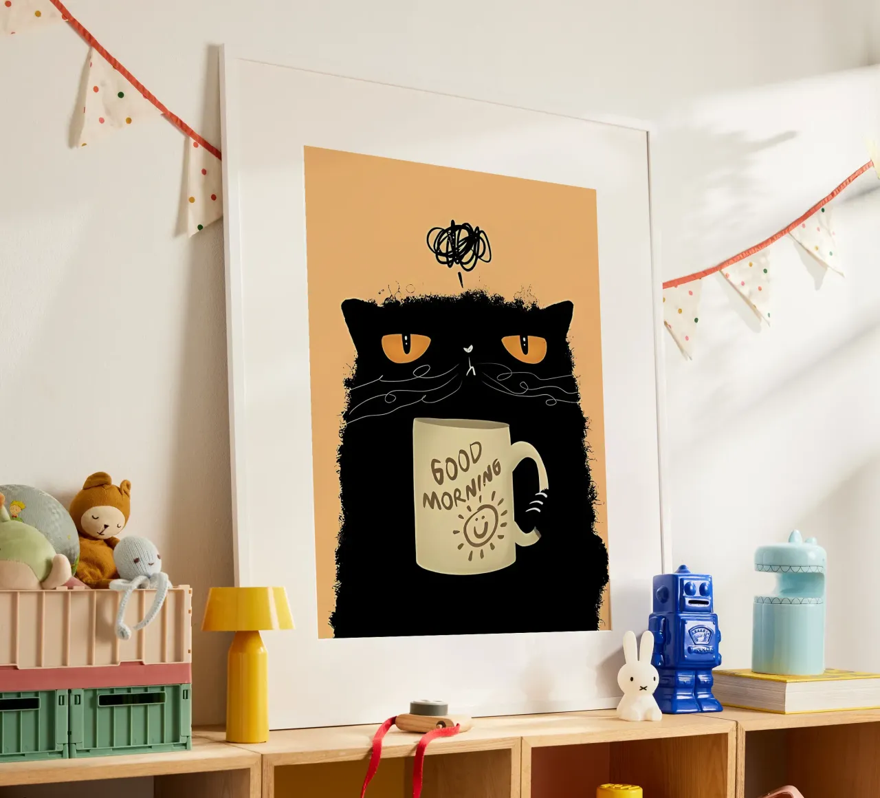 Grumpy Cat Kaffee Poster von Arjun