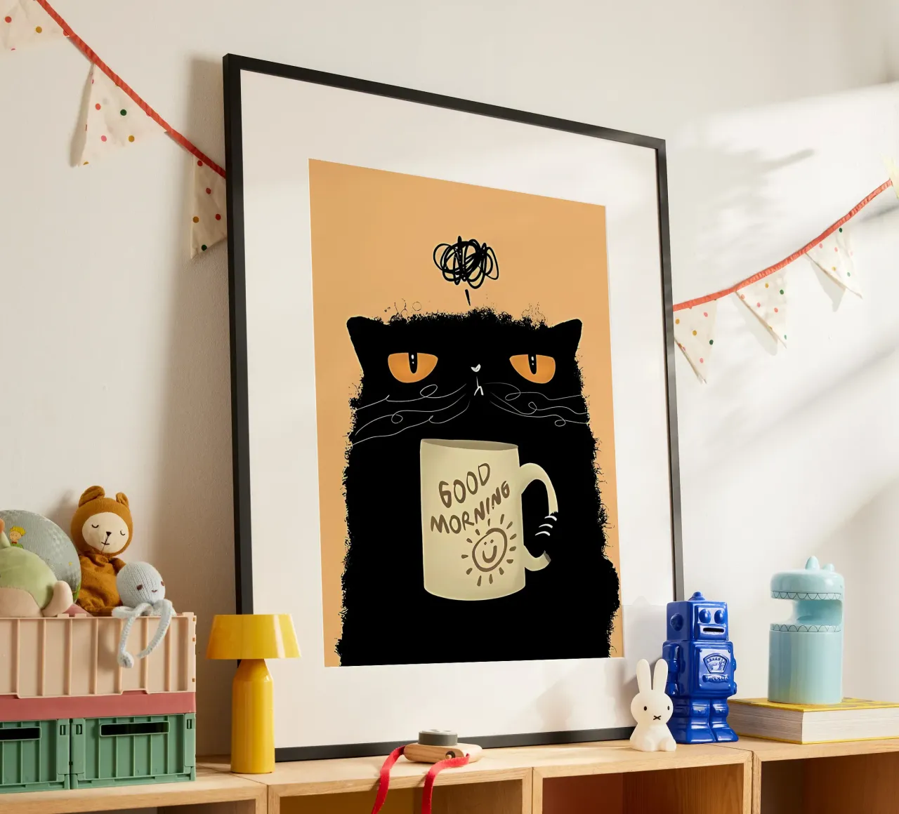 Grumpy Cat Kaffee Poster von Arjun