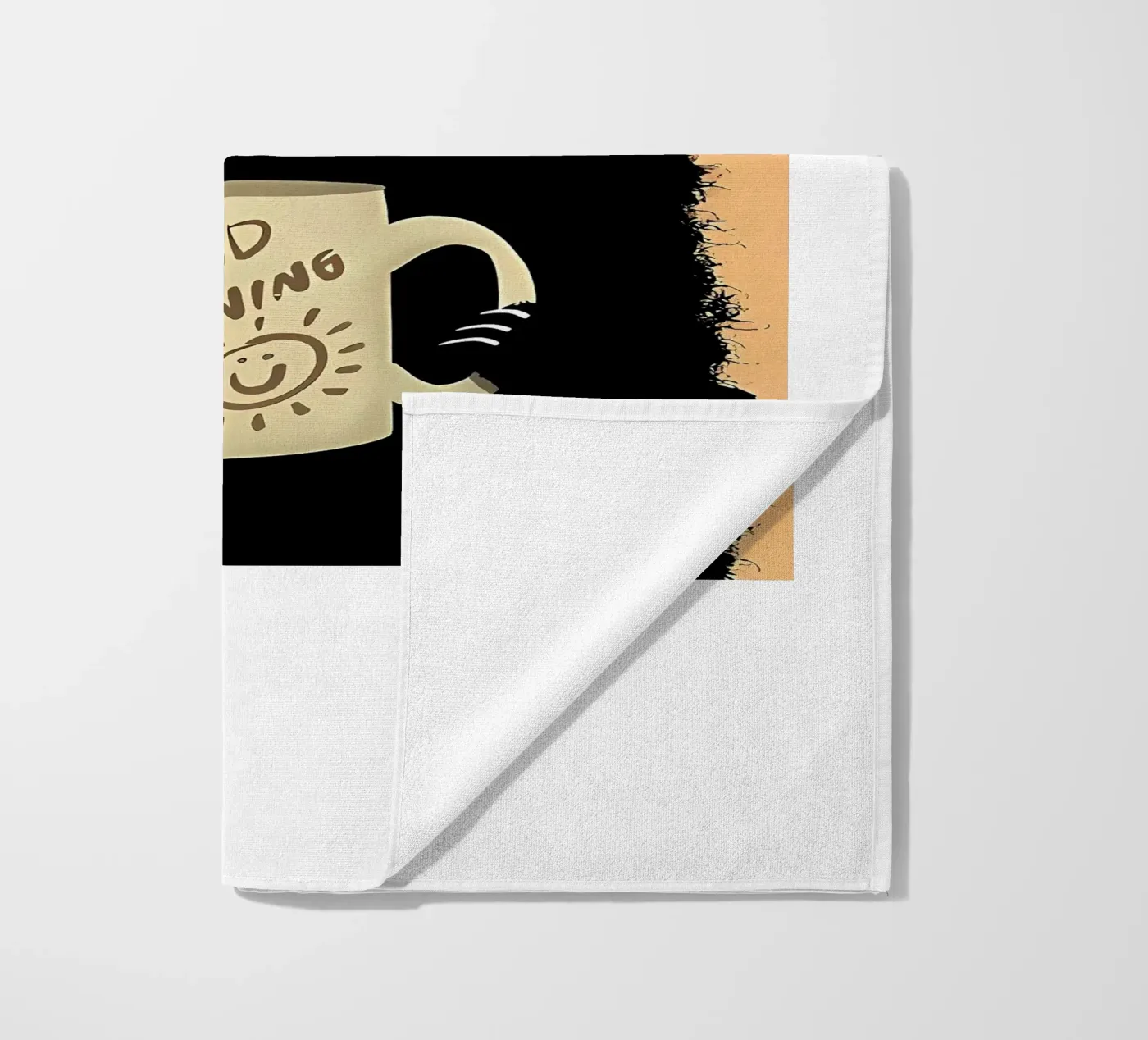 Grumpy Cat Koffie strandhanddoek van Arjun