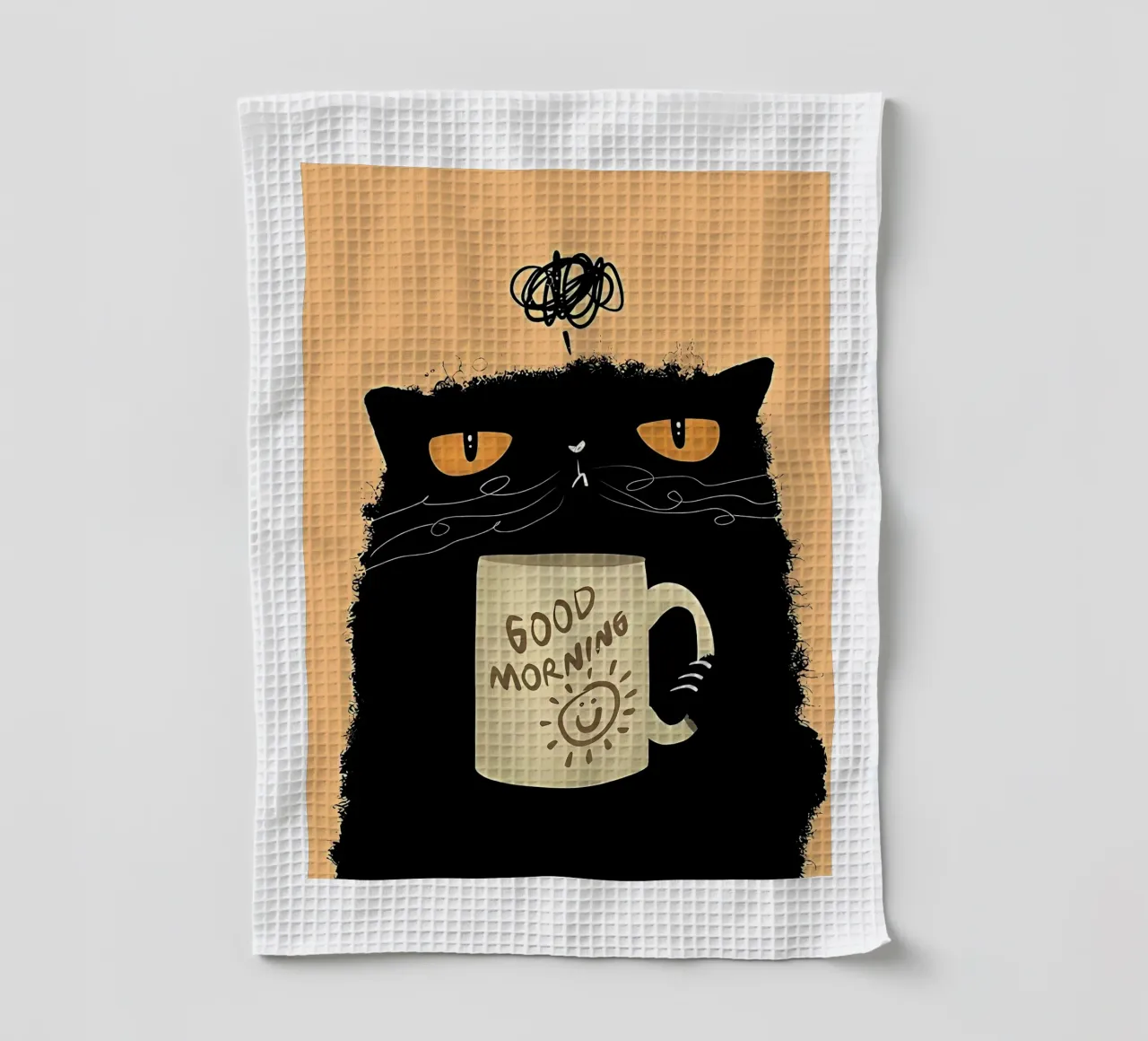 Caffè Grumpy Cat canovaccio da cucina da Arjun