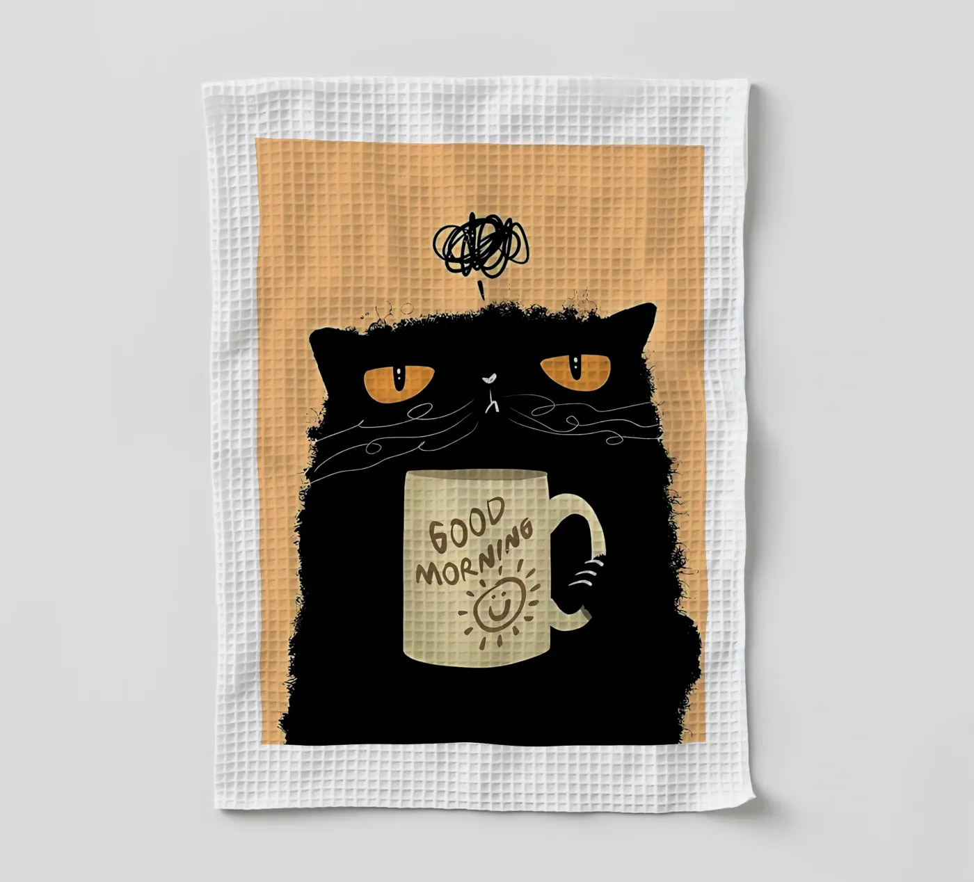 Café Grumpy Cat torchon de Arjun
