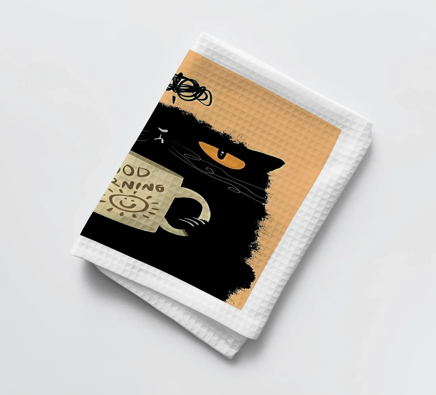 Café Grumpy Cat torchon de Arjun