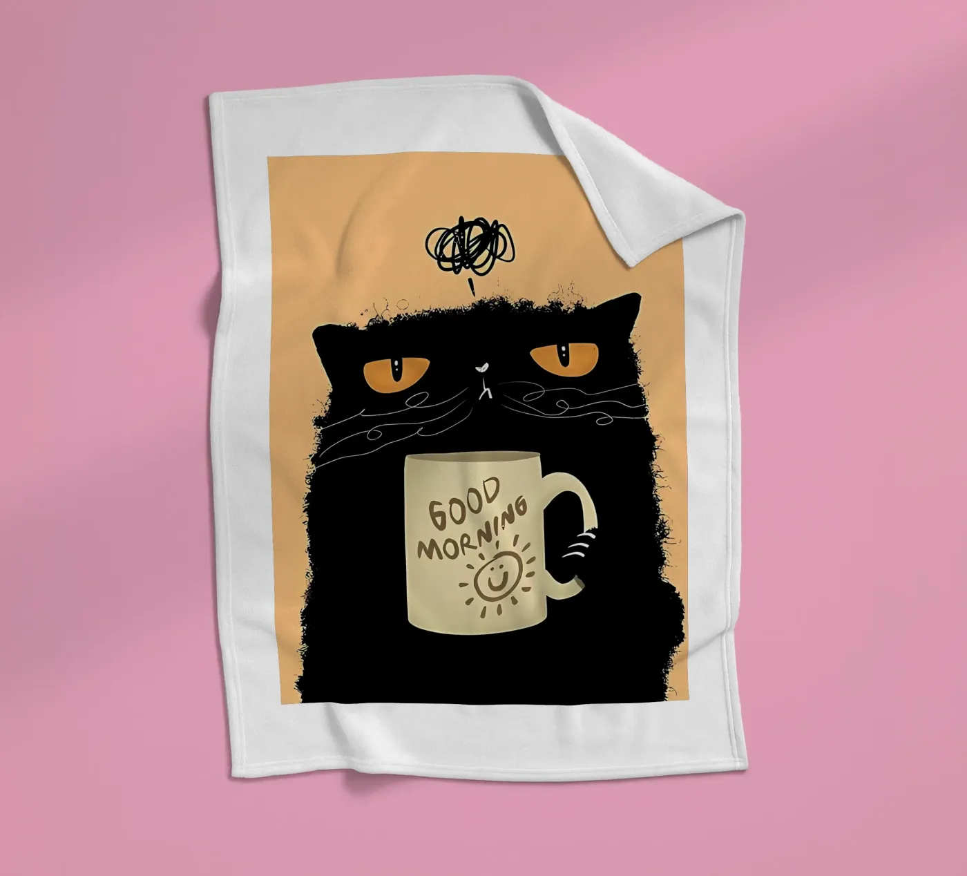 Caffè Grumpy Cat coperta in pile da Arjun