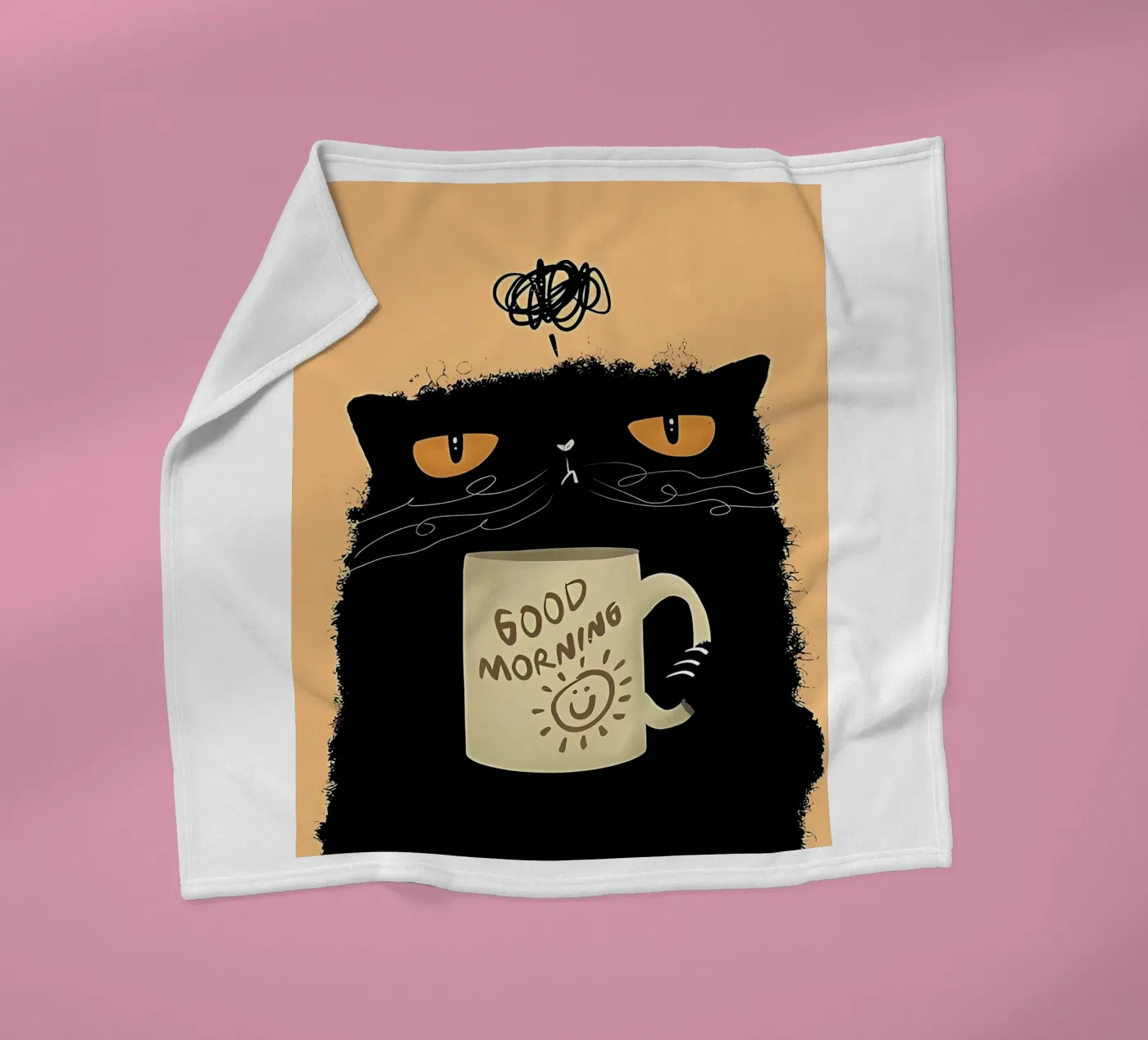 Caffè Grumpy Cat coperta in pile da Arjun