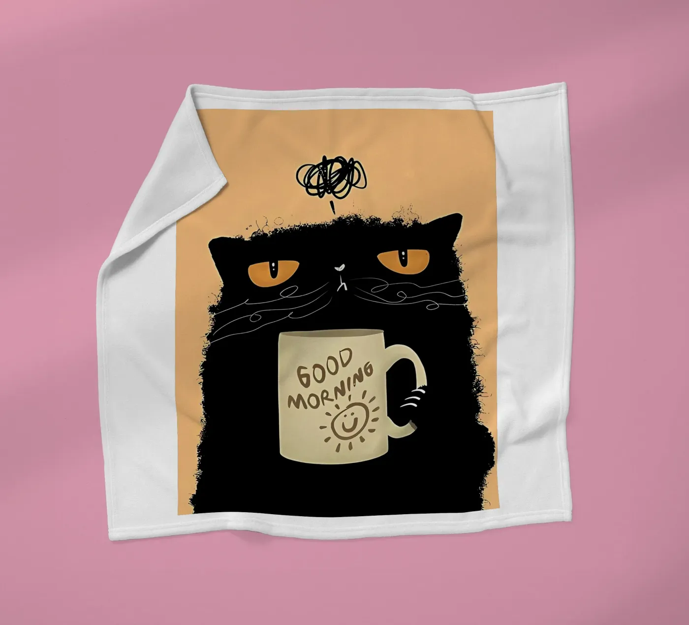 Caffè Grumpy Cat coperta in pile da Arjun