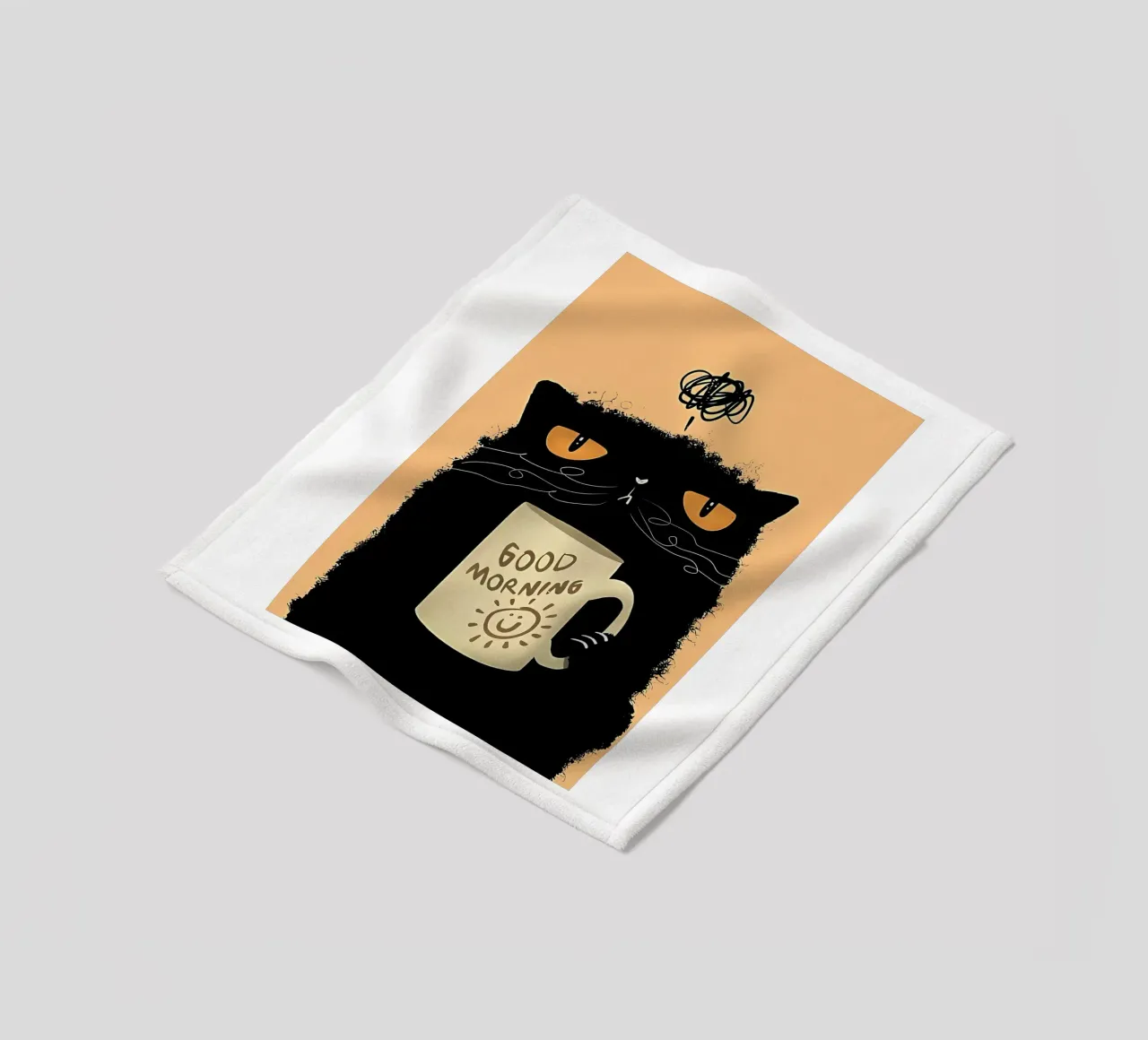 Caffè Grumpy Cat coperta in pile da Arjun