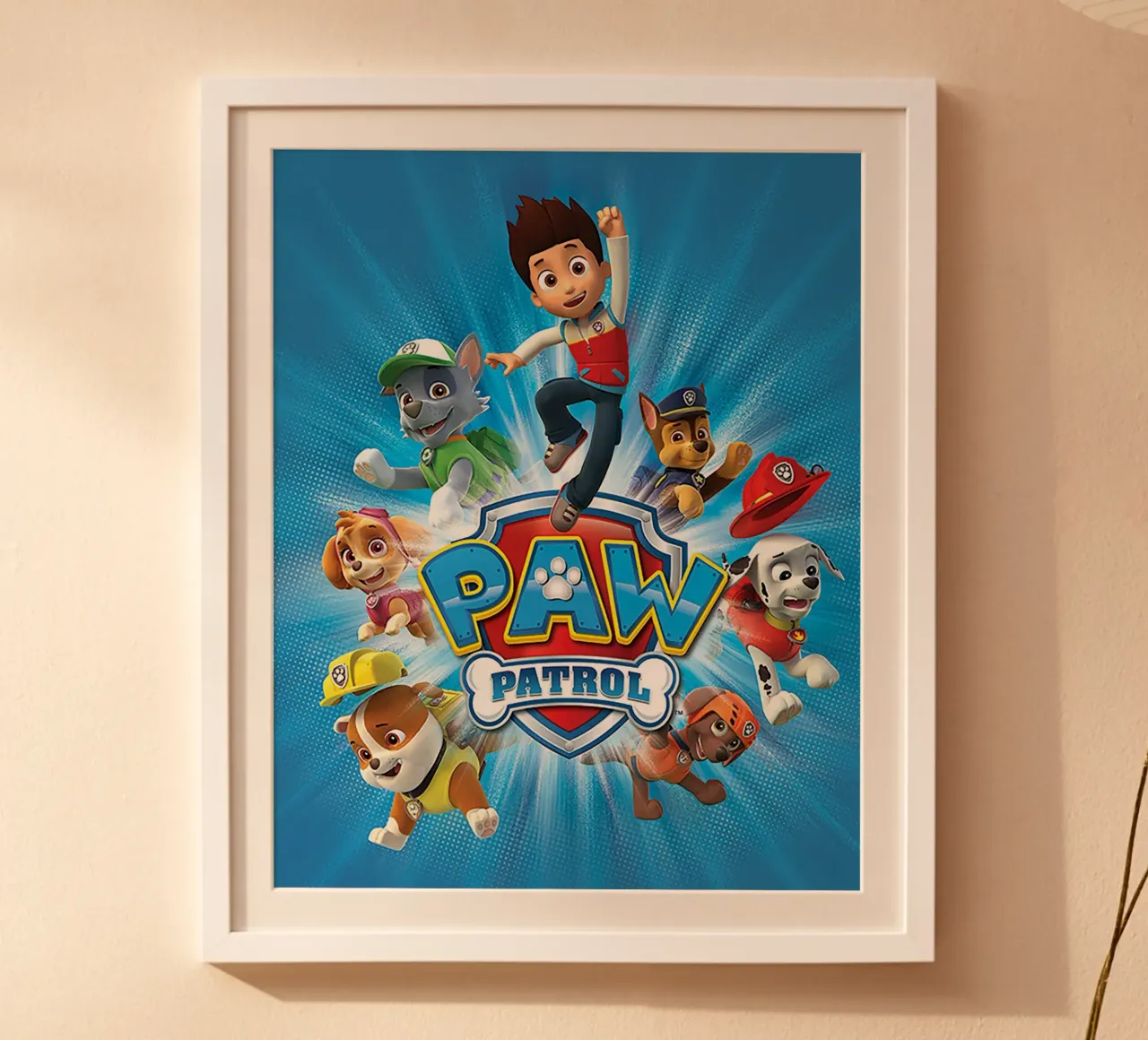 Paw Patrol poster con telaio in alluminio da Cobron Studio