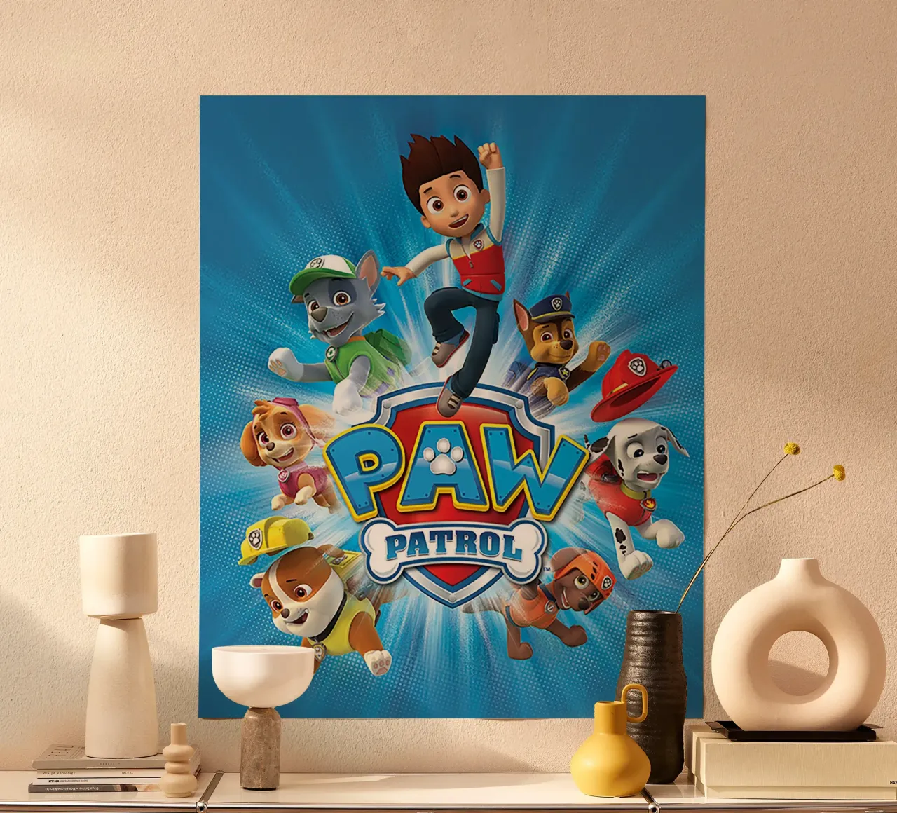 Paw Patrol poster con telaio in alluminio da Cobron Studio