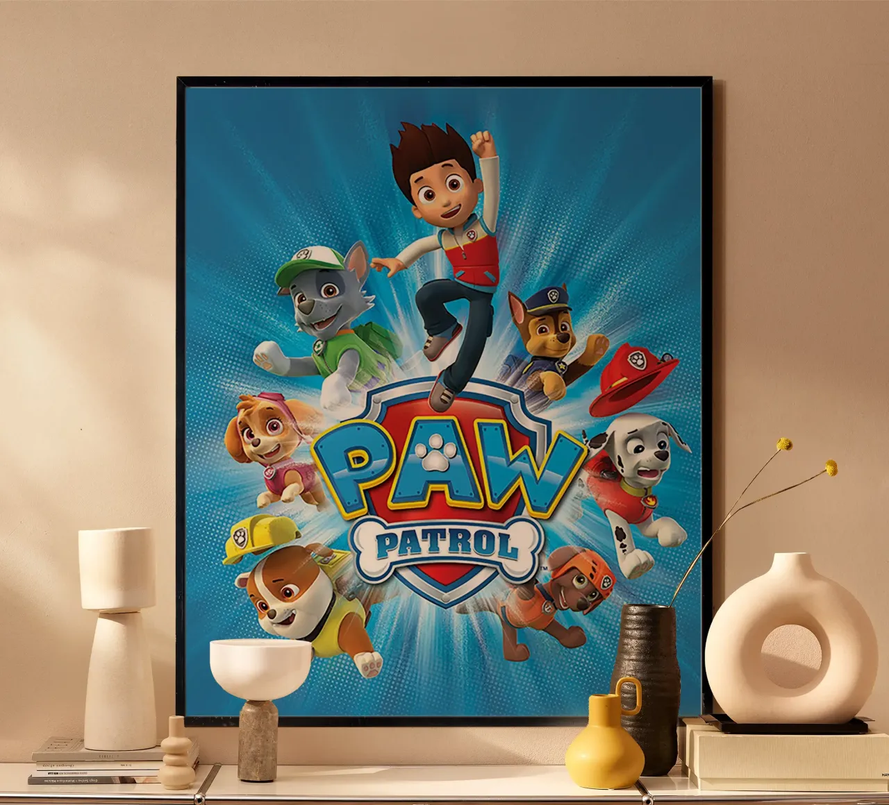 Paw Patrol poster con telaio in alluminio da Cobron Studio