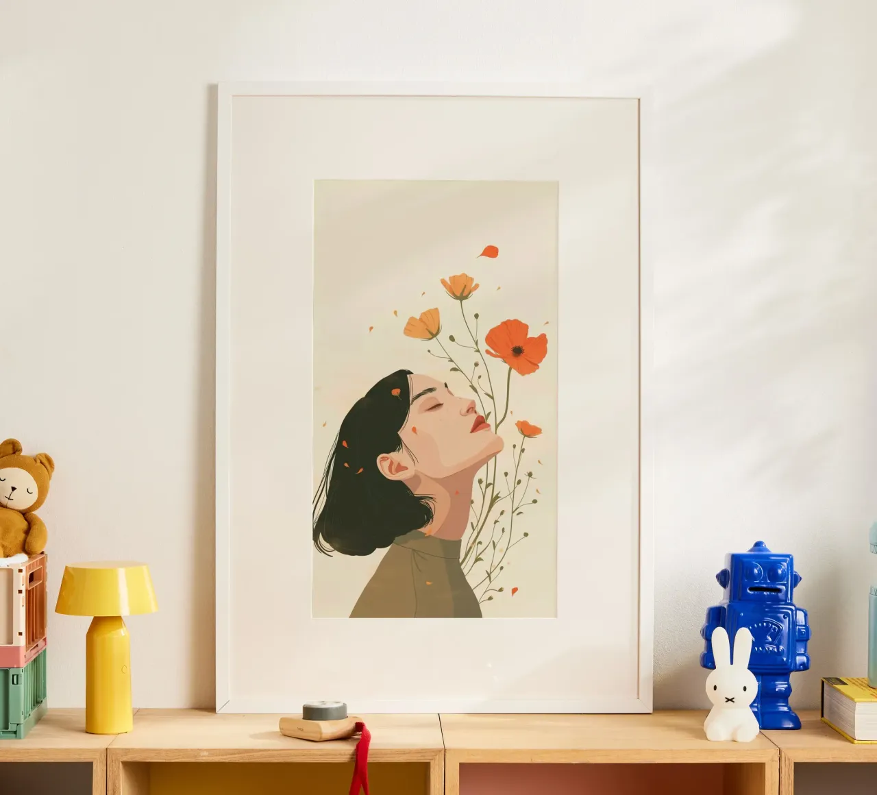 girl feel the branch flower poster da vicgaler