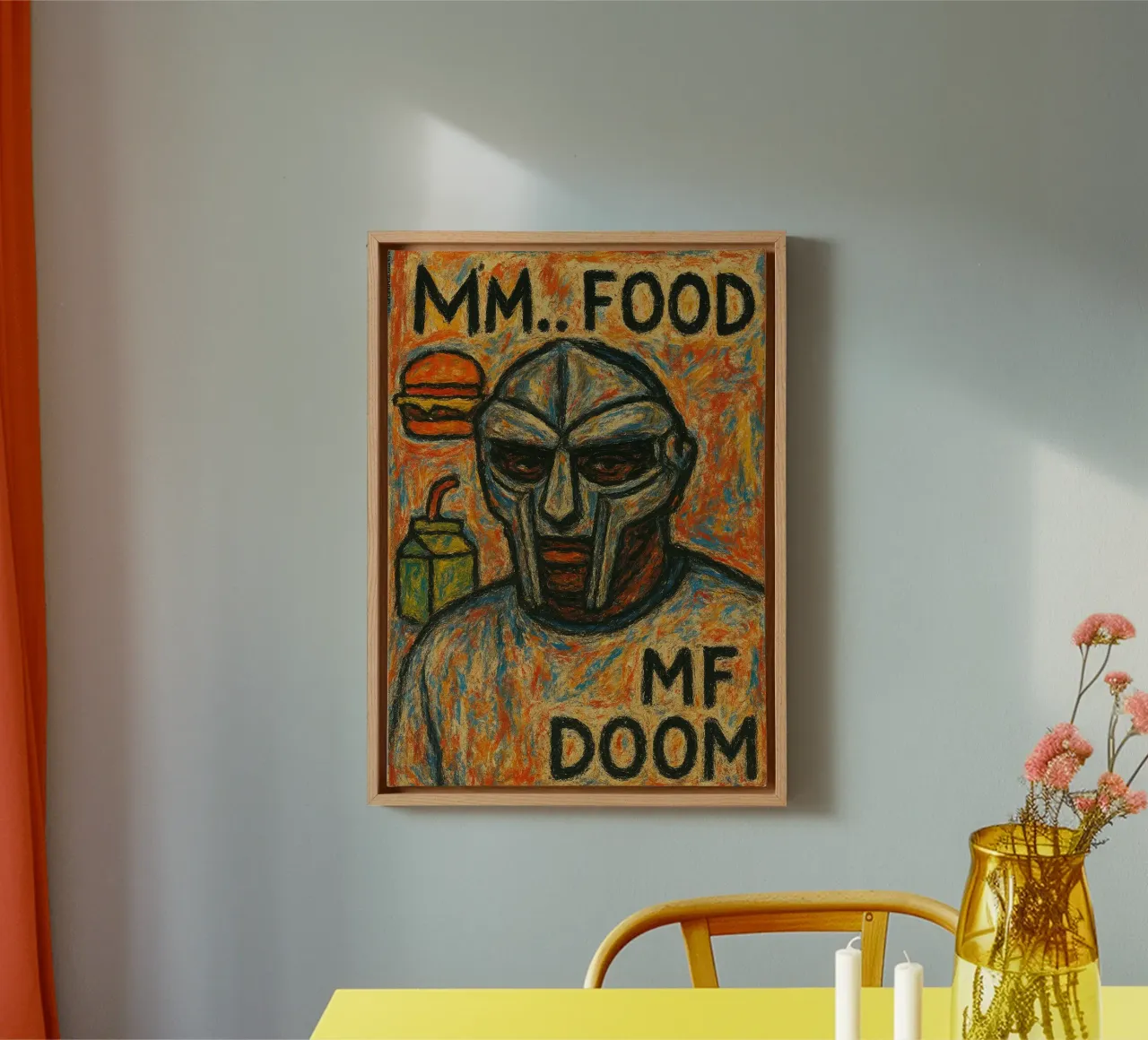 Poster MM.. FOOD - MF DOOM tela con Cornice a cassetta da alexandrealbumreview