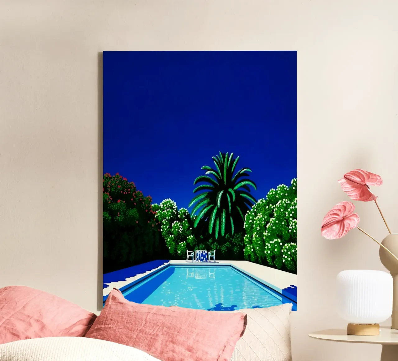 Swimming Pool canvas with Floater frame by Michael Mares
