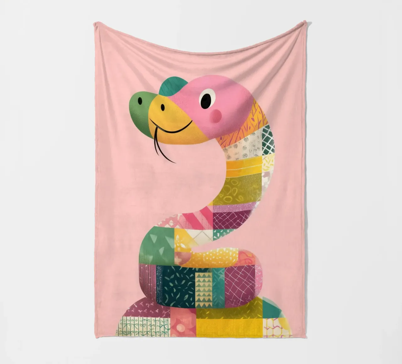 Smiling Snake Friend coperta in pile da Kiara