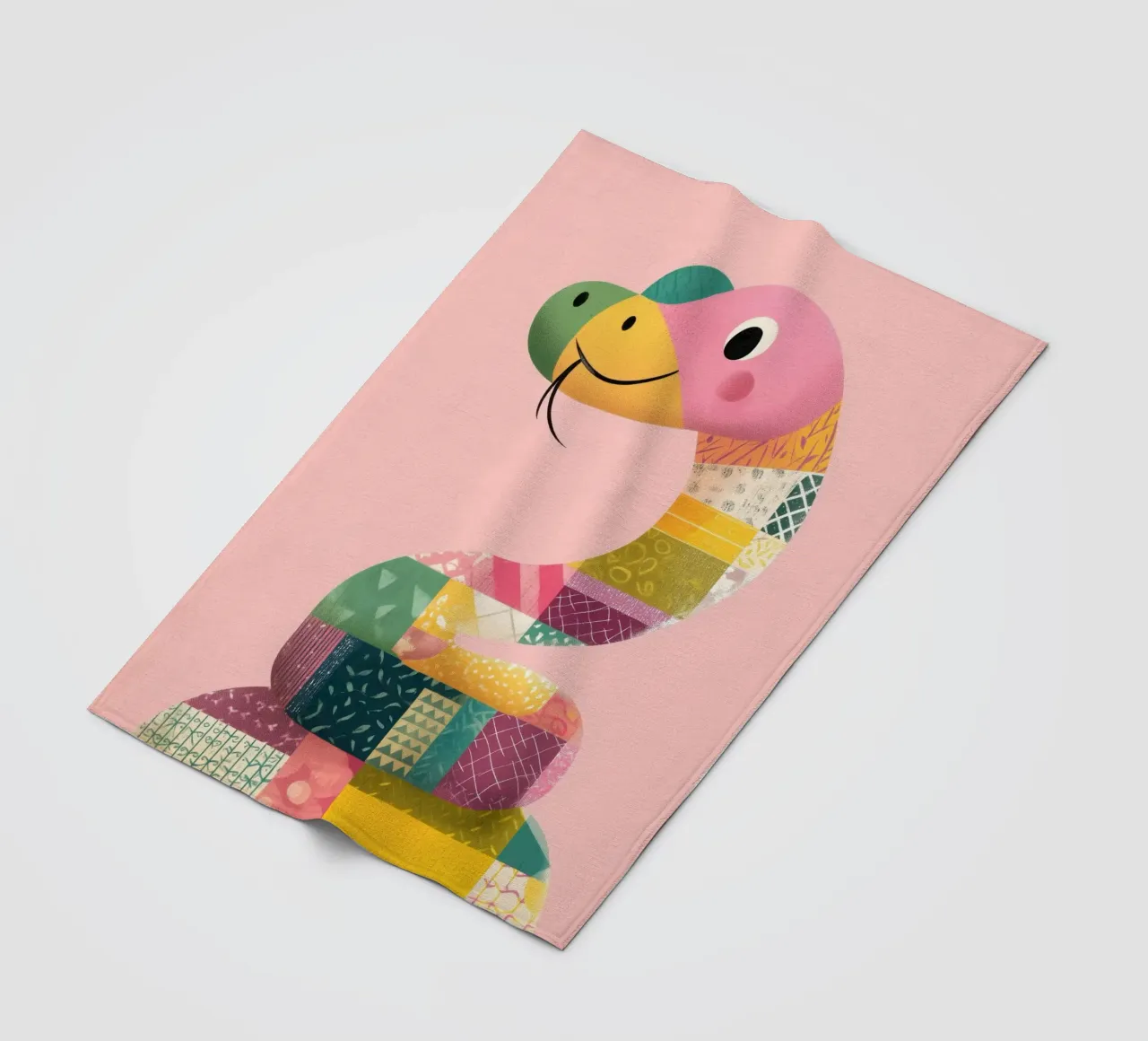 Smiling Snake Friend coperta in pile da Kiara