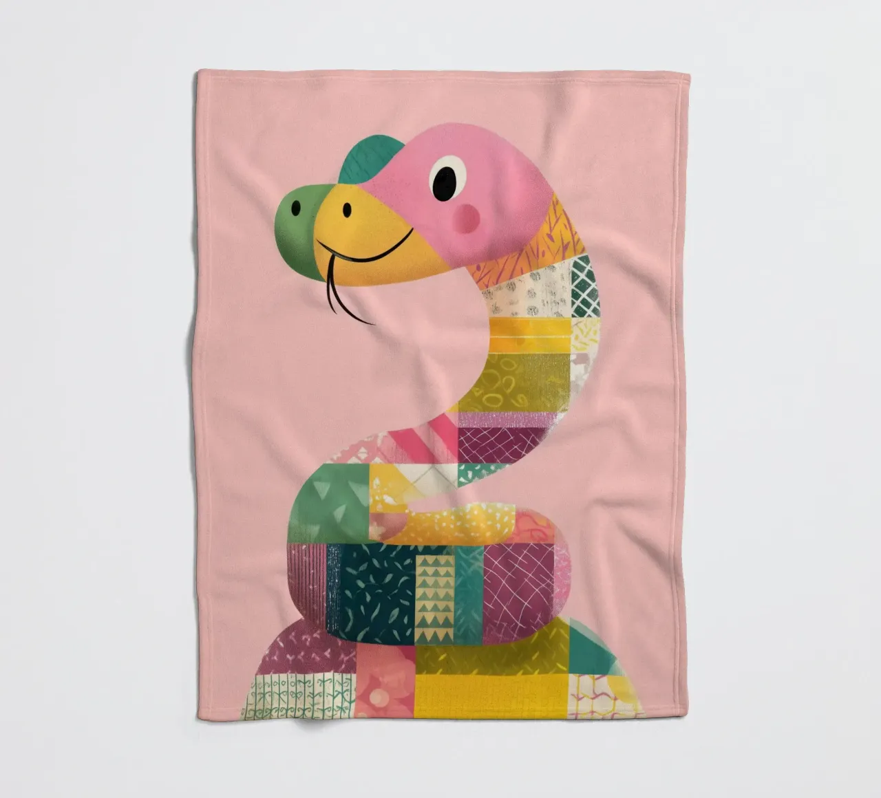 Smiling Snake Friend coperta in pile da Kiara