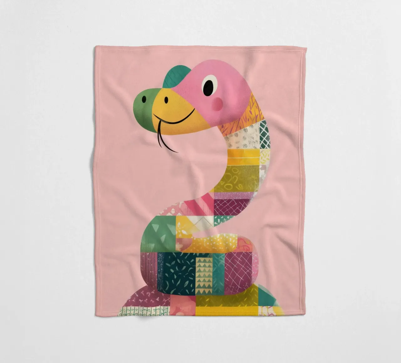 Smiling Snake Friend coperta in pile da Kiara