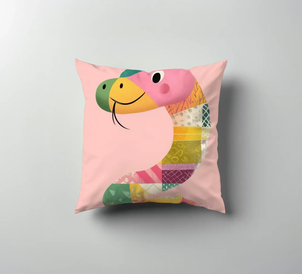 Smiling Snake Friend cuscino da Kiara