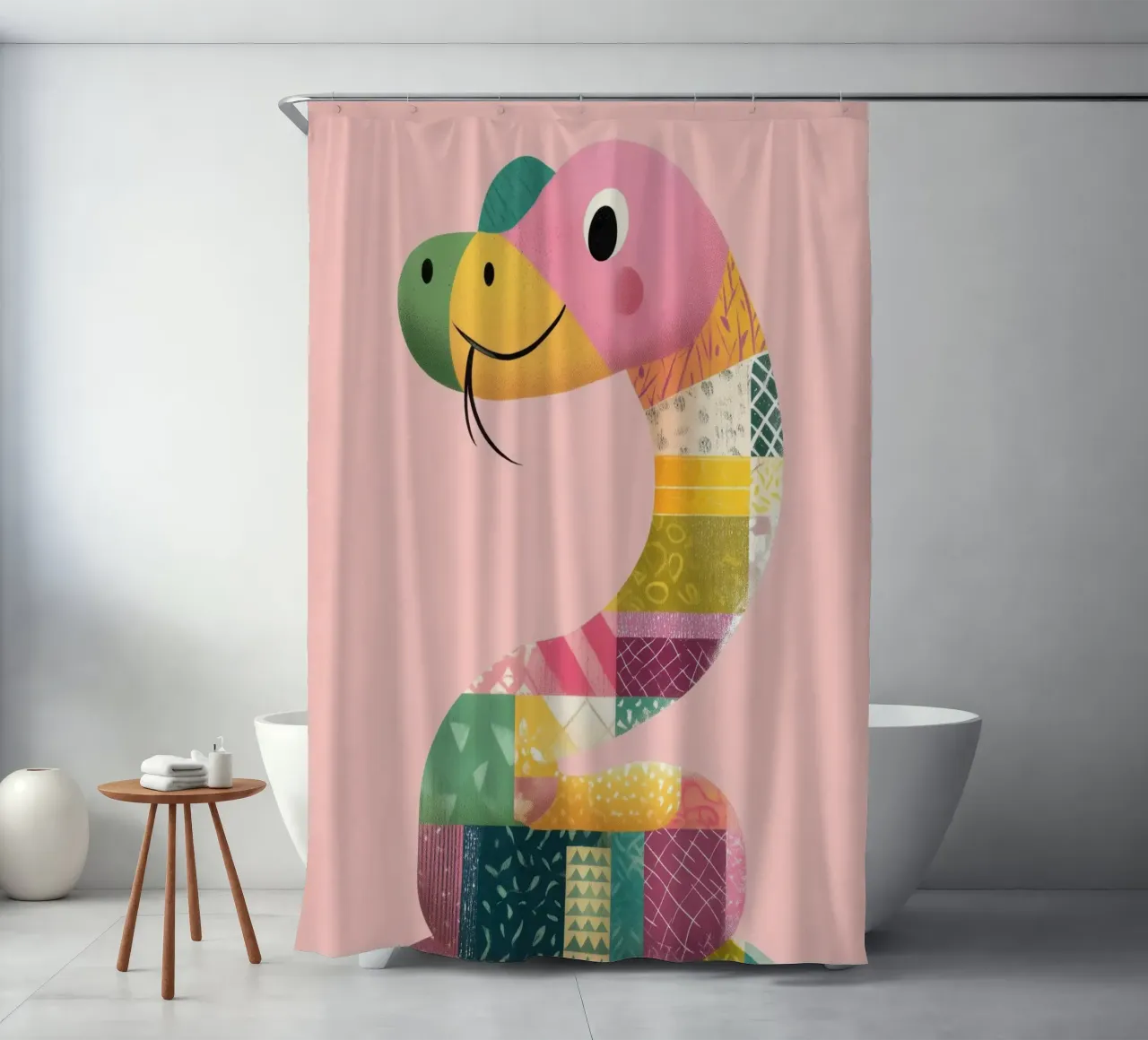 Smiling Snake Friend tenda da doccia da Kiara