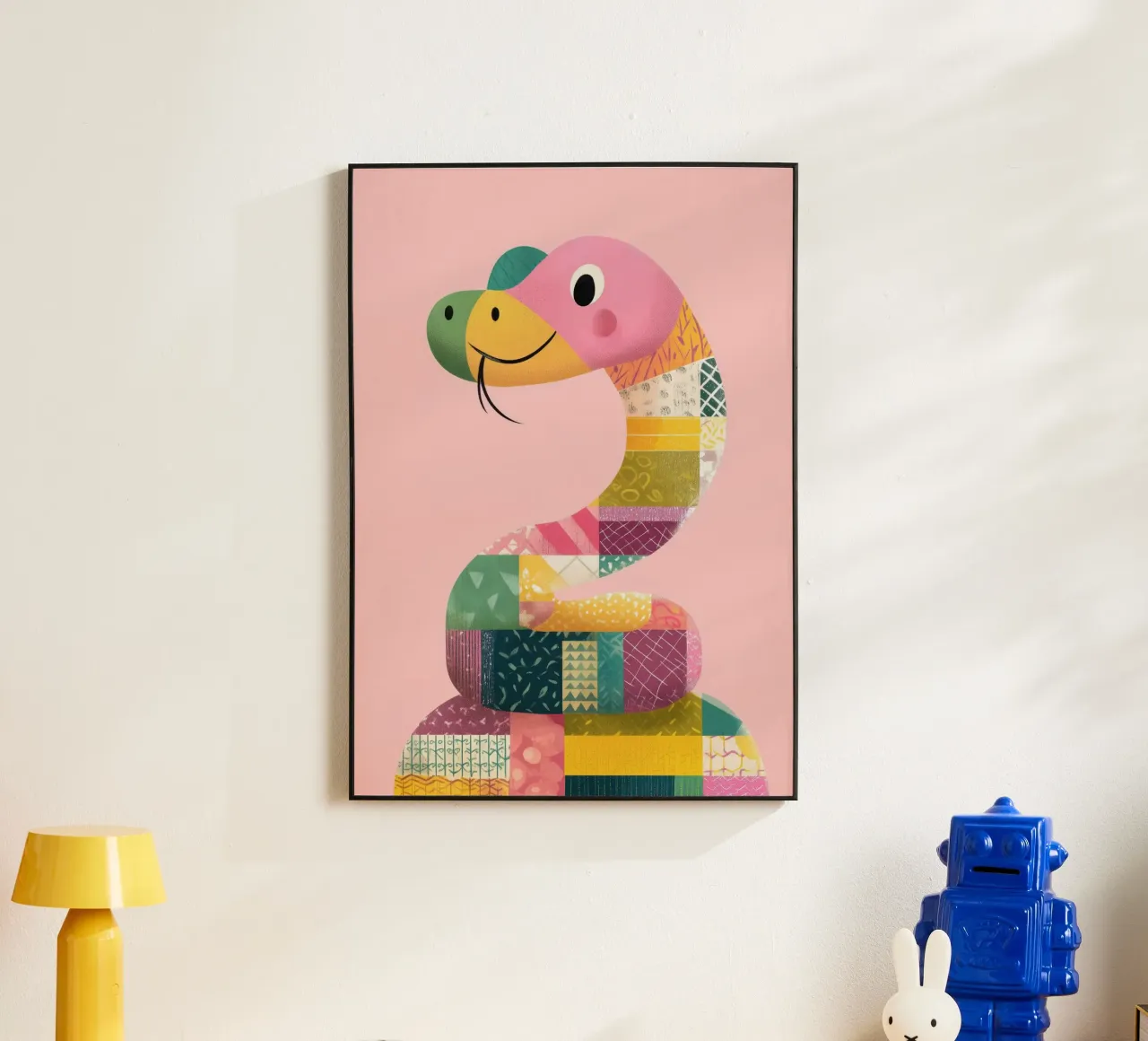 Smiling Snake Friend alluminio dibond da Kiara