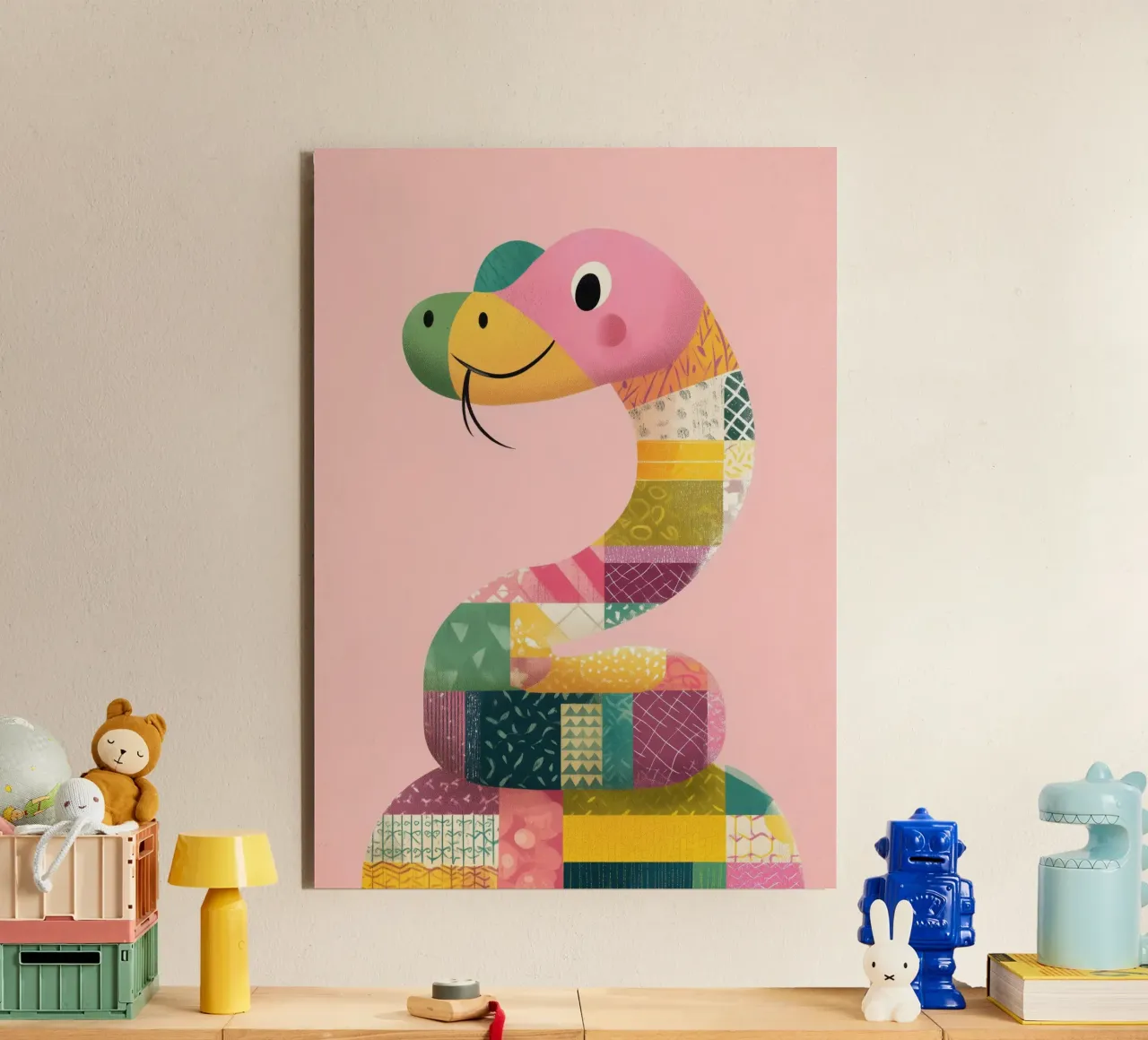 Smiling Snake Friend alluminio dibond da Kiara