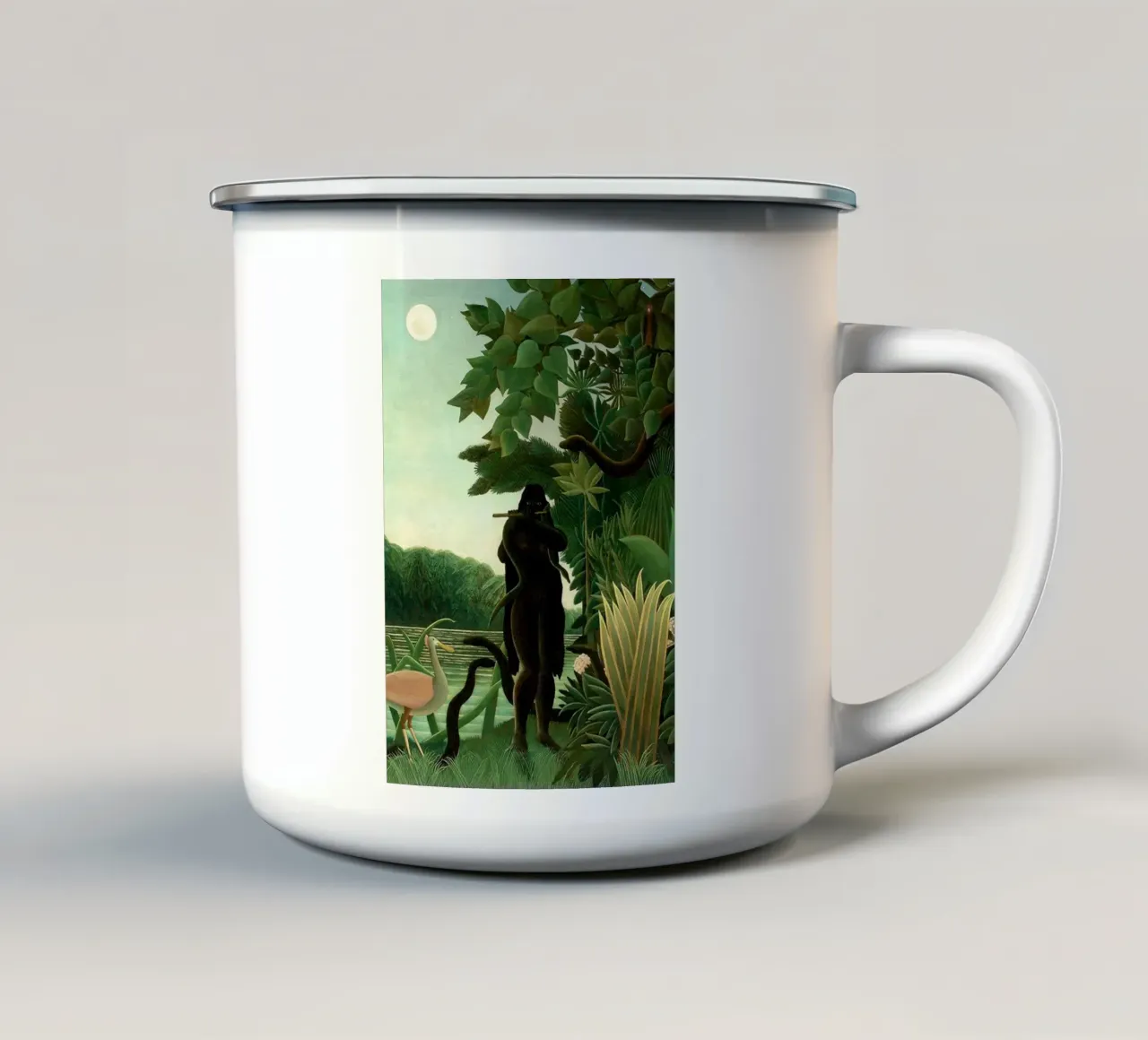 gorilla che suona il flauto tazza in smalto da taylor shop