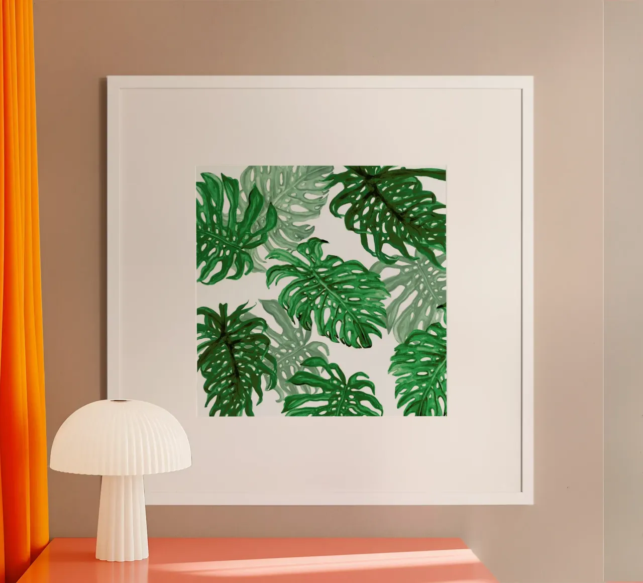 Monstera Deliciosa poster avec cadre en aluminium de Laura O'Connor