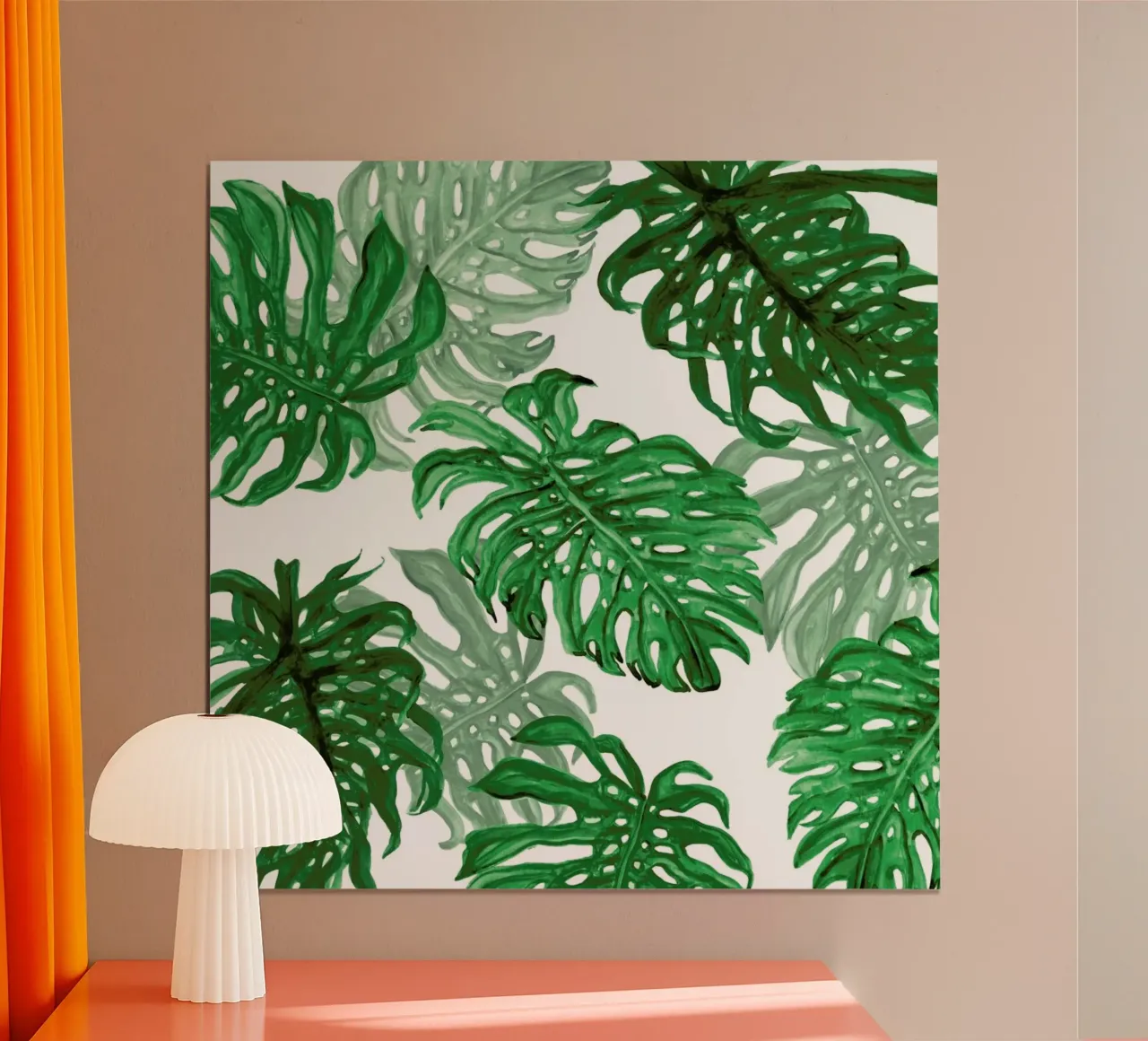 Monstera Deliciosa poster avec cadre en aluminium de Laura O'Connor