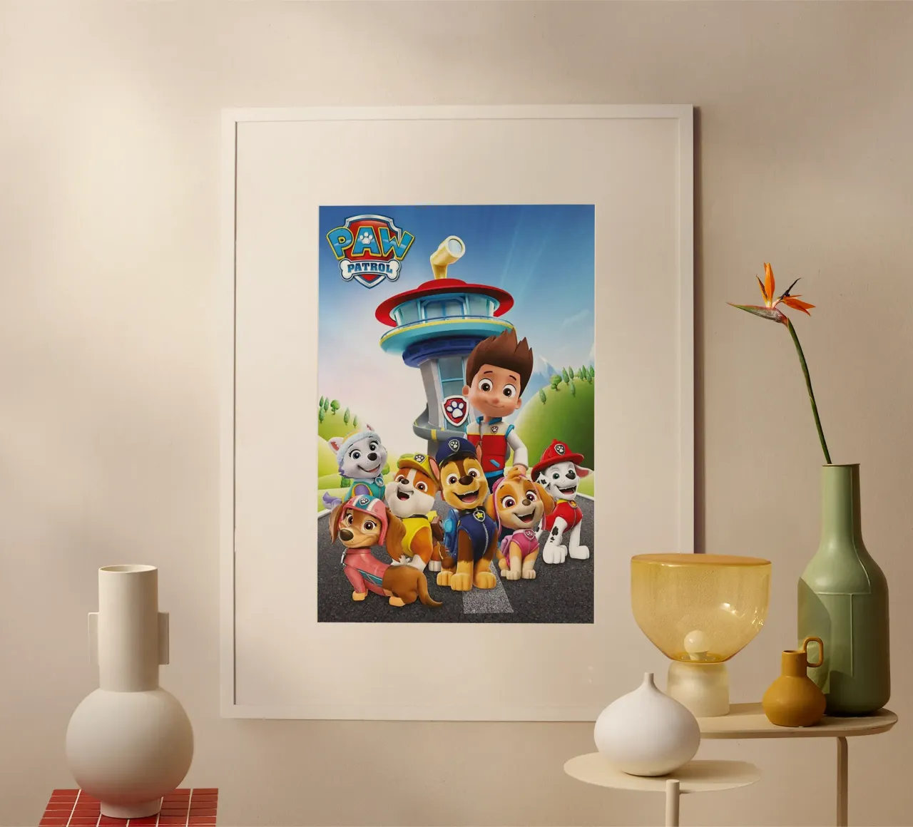 Paw Patrol poster con telaio in alluminio da Cobron Studio