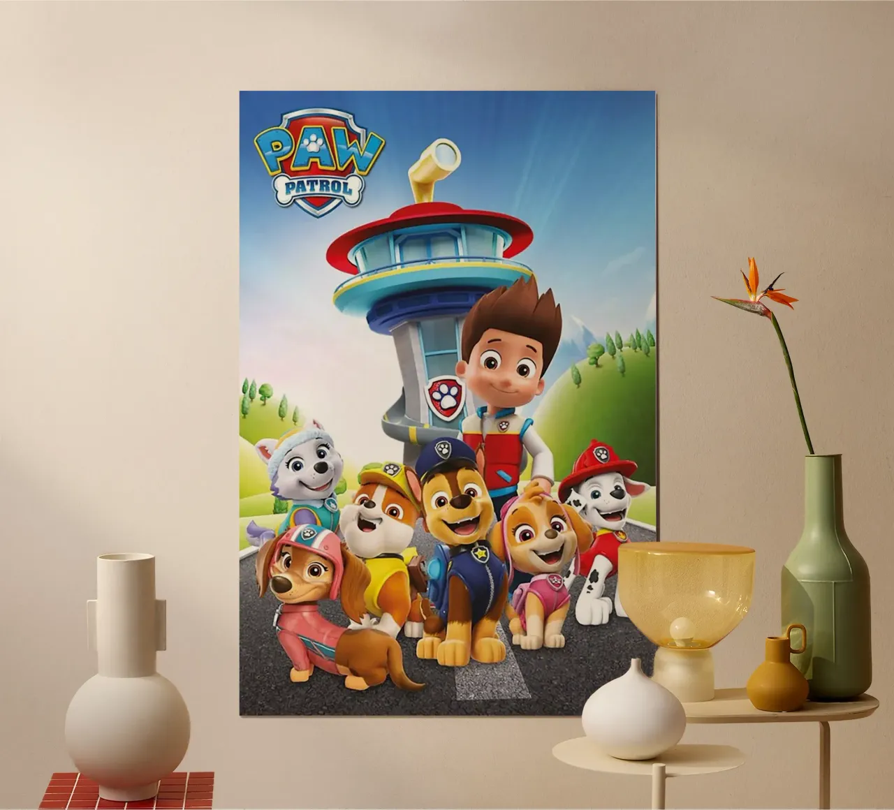 Paw Patrol poster con telaio in alluminio da Cobron Studio