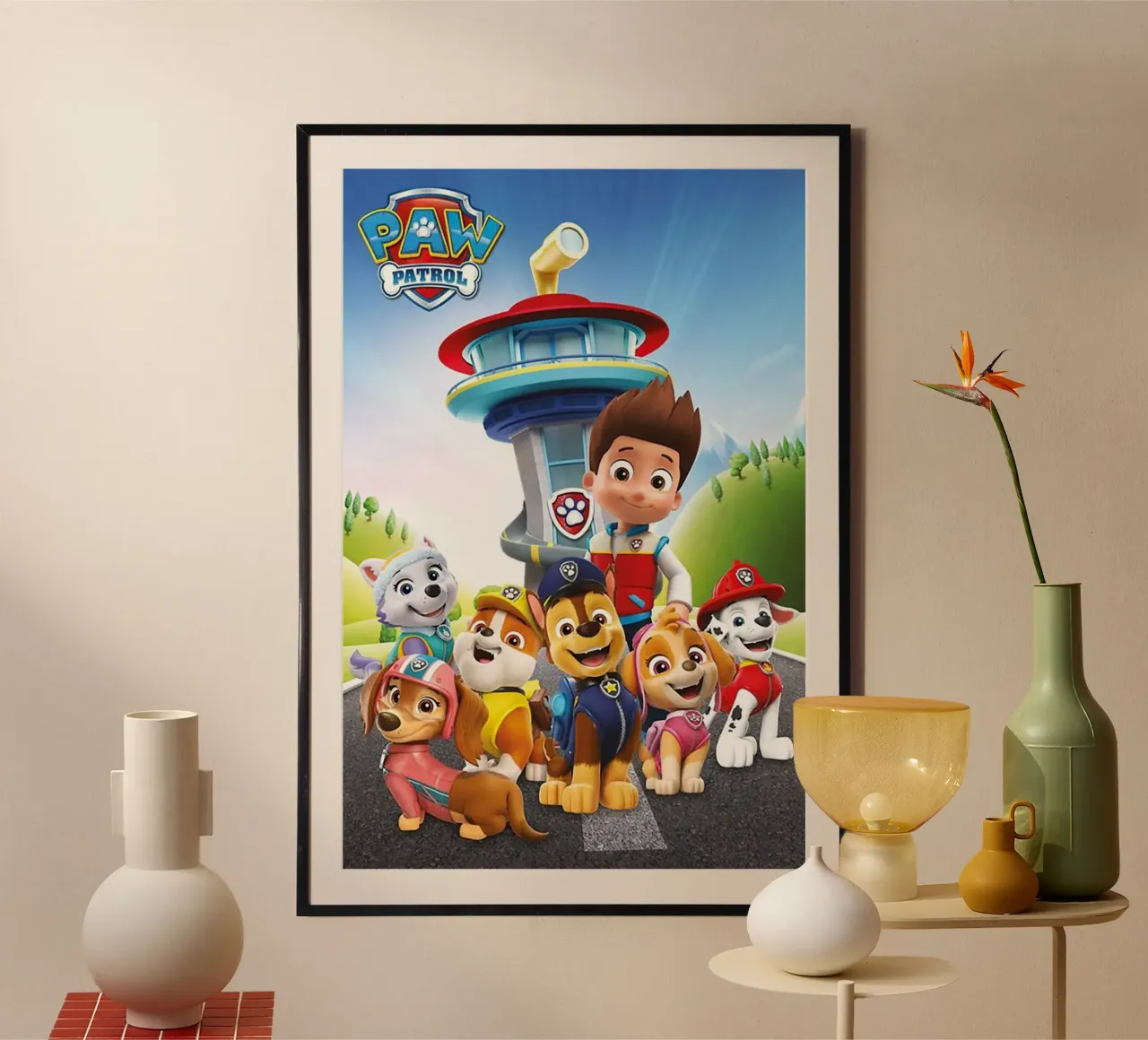 Paw Patrol poster con telaio in alluminio da Cobron Studio