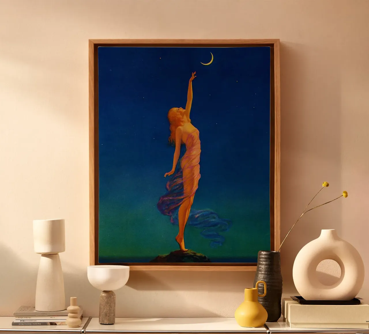 Edward Mason Eggleston – Reaching for the Moon canvas with Floater frame by Venus Art